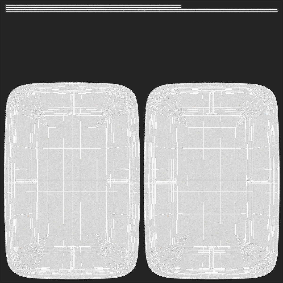 3D White Disposable Paper Plate model