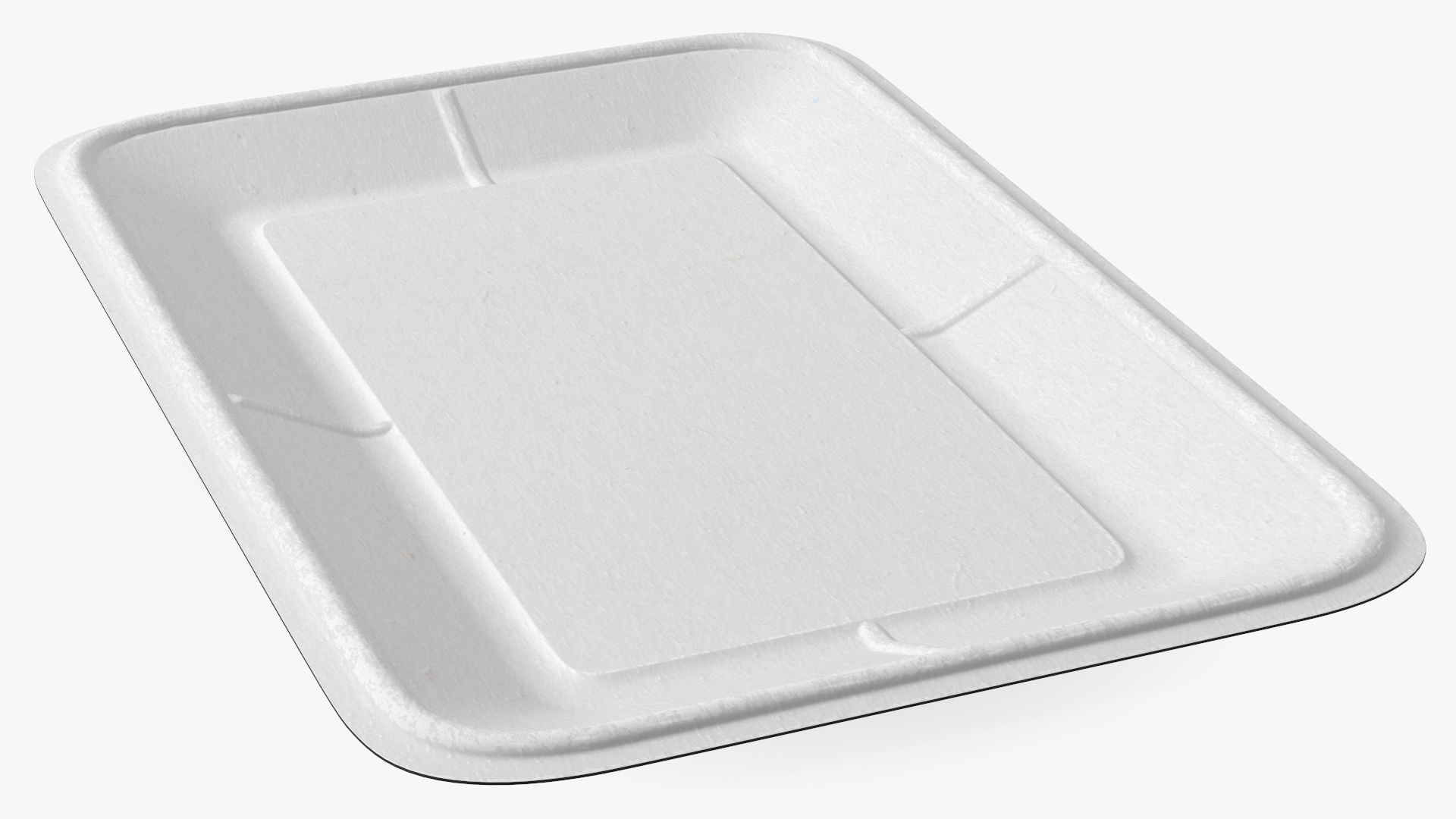 3D White Disposable Paper Plate model