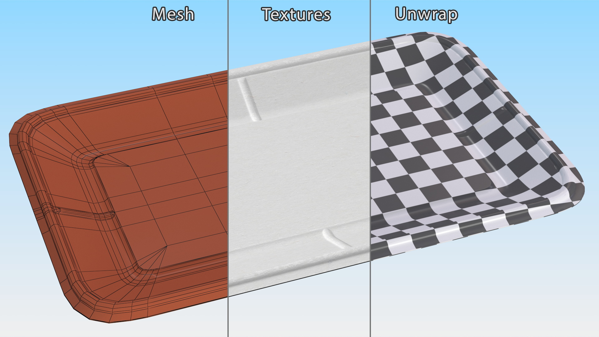 3D White Disposable Paper Plate model