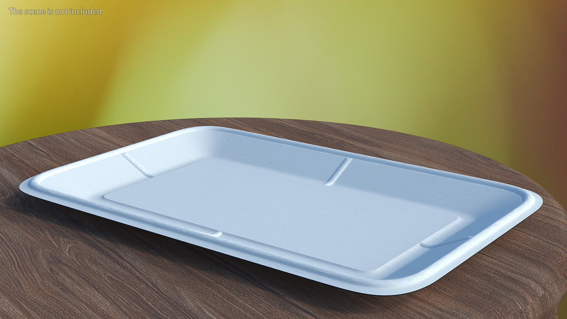 3D White Disposable Paper Plate model
