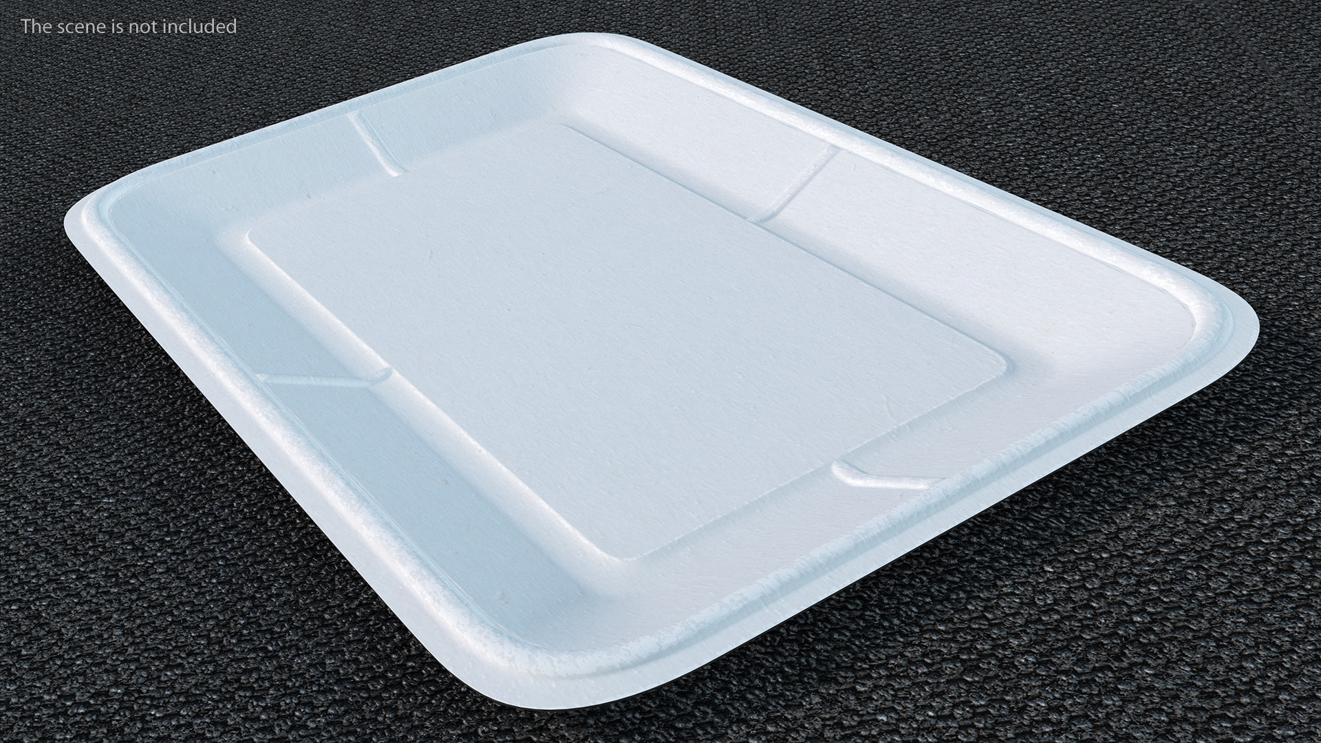3D White Disposable Paper Plate model
