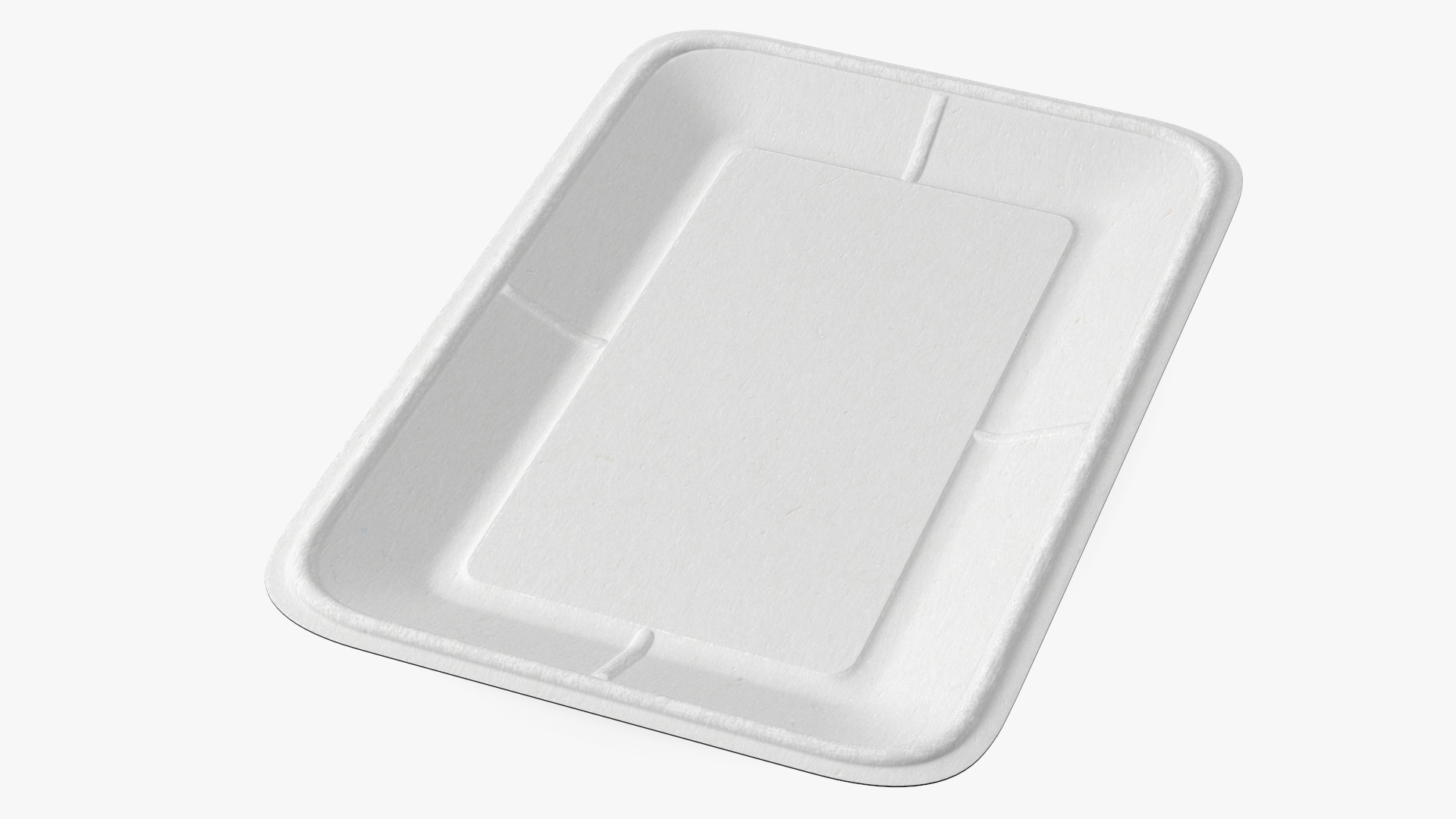 3D White Disposable Paper Plate model