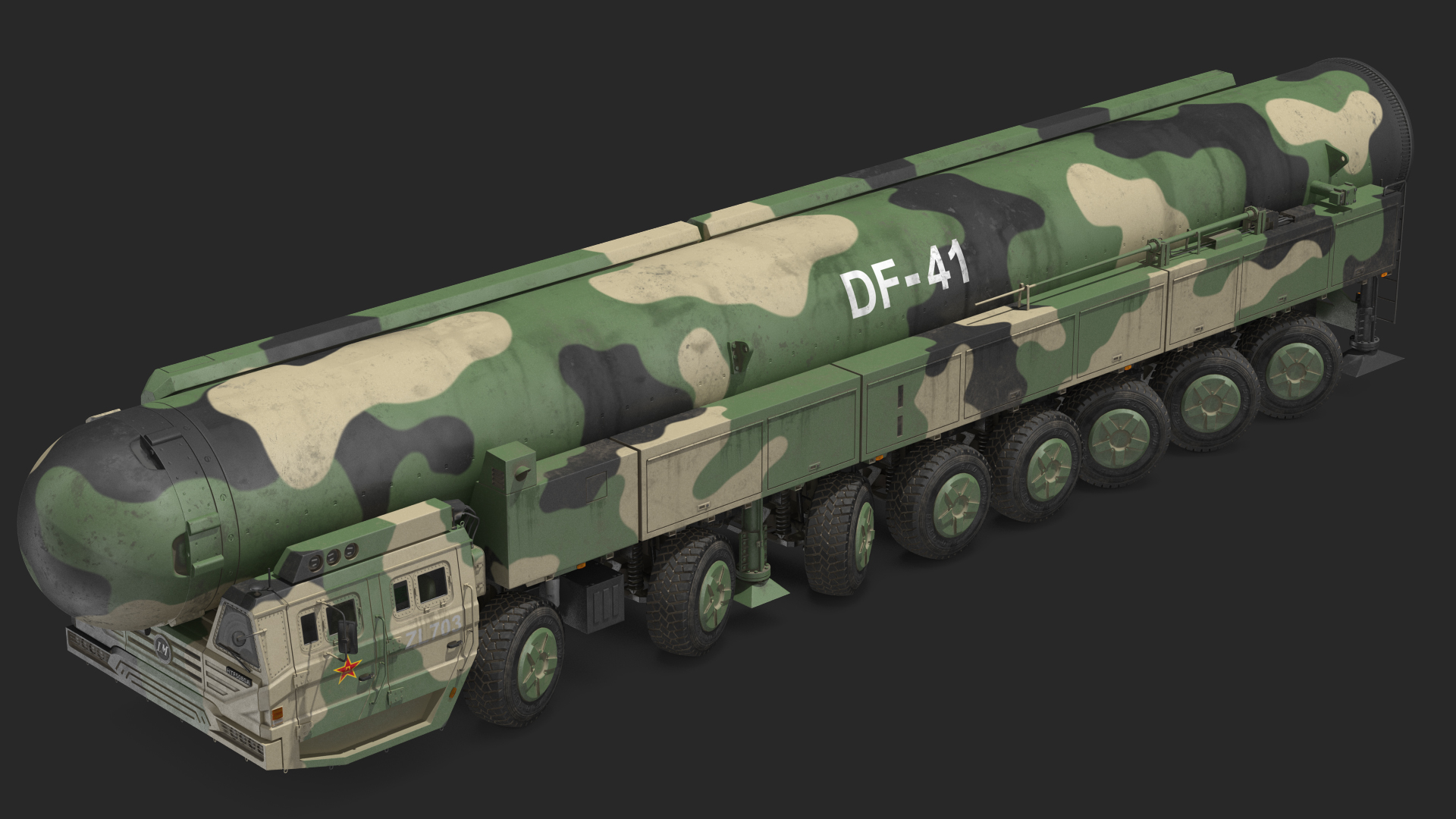 ICBM Launch Vehicle Generic Rigged 3D model