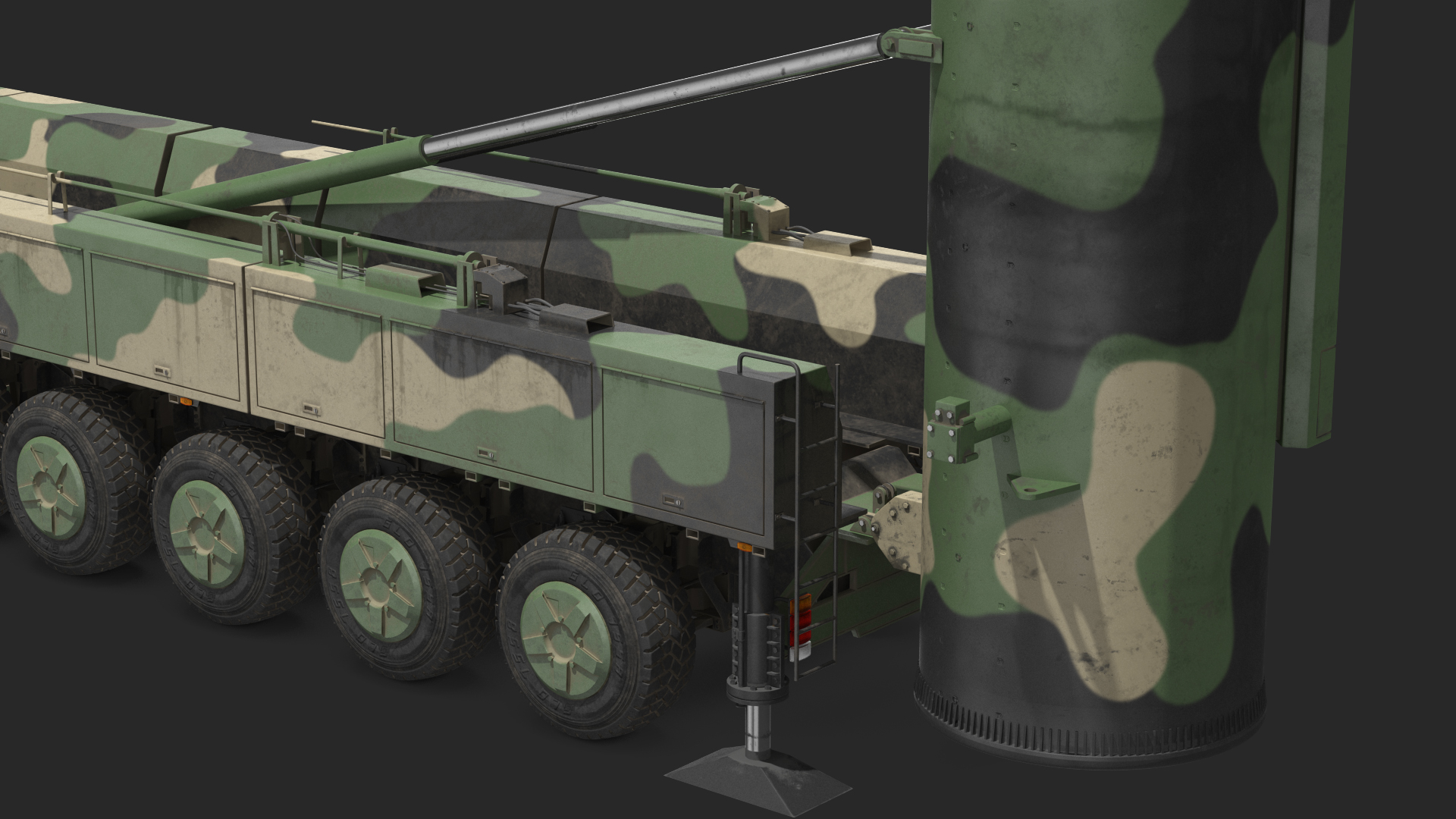 ICBM Launch Vehicle Generic Rigged 3D model