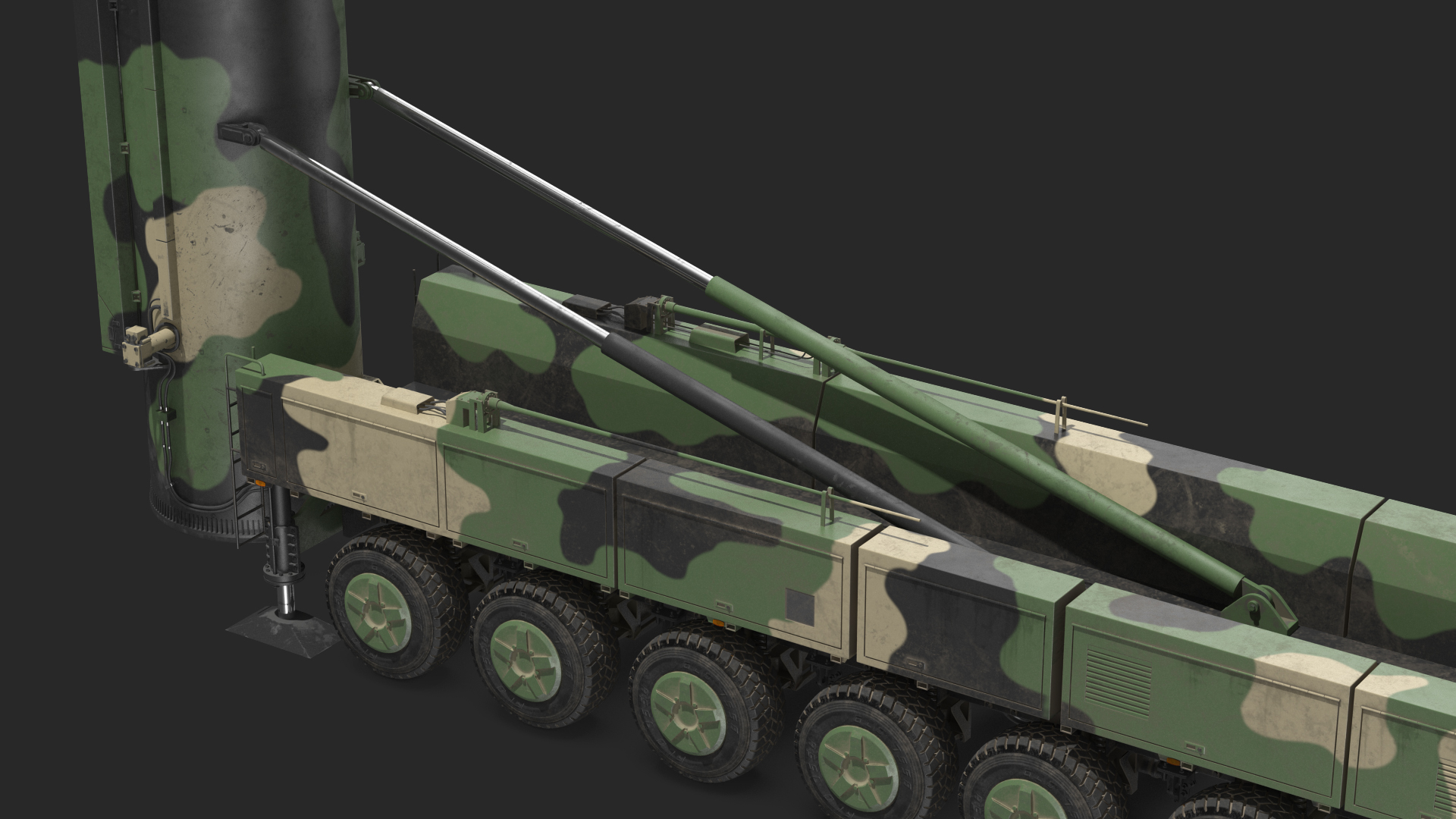 ICBM Launch Vehicle Generic Rigged 3D model