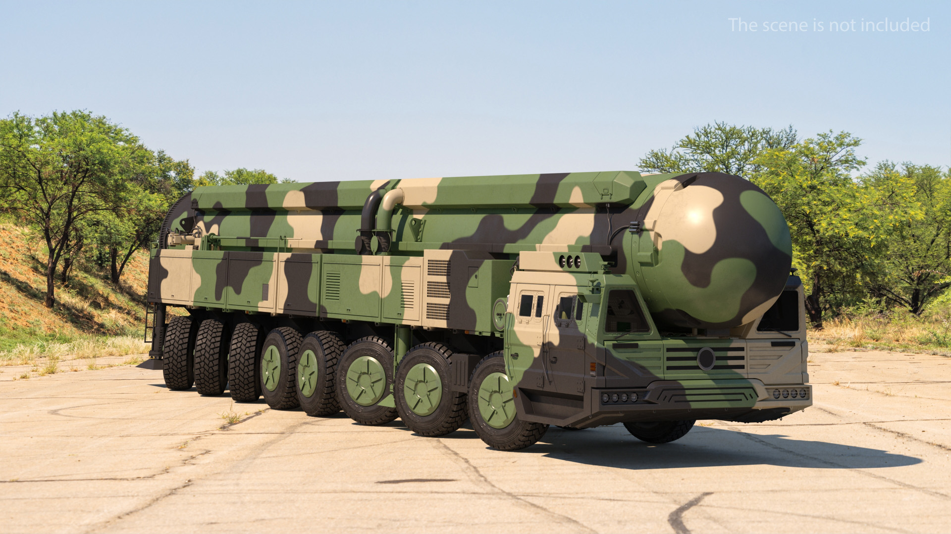 ICBM Launch Vehicle Generic Rigged 3D model