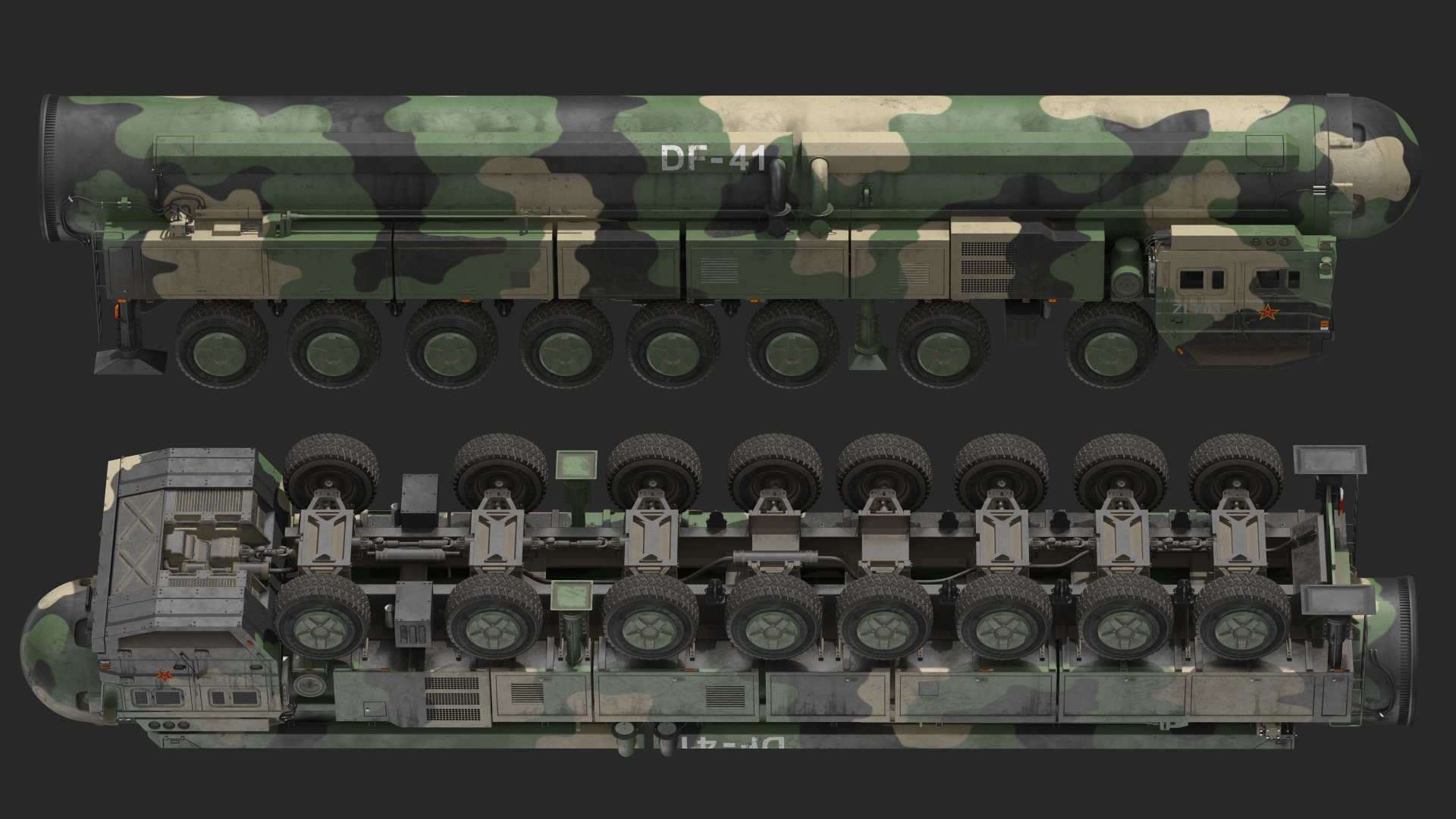ICBM Launch Vehicle Generic Rigged 3D model