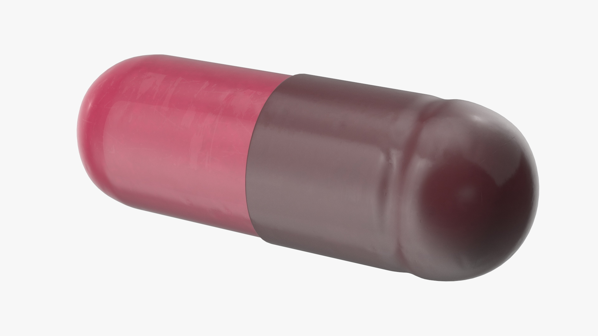 3D Capsule Pink and Maroon model