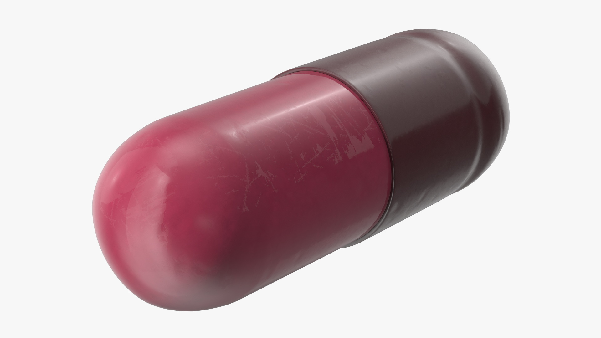 3D Capsule Pink and Maroon model