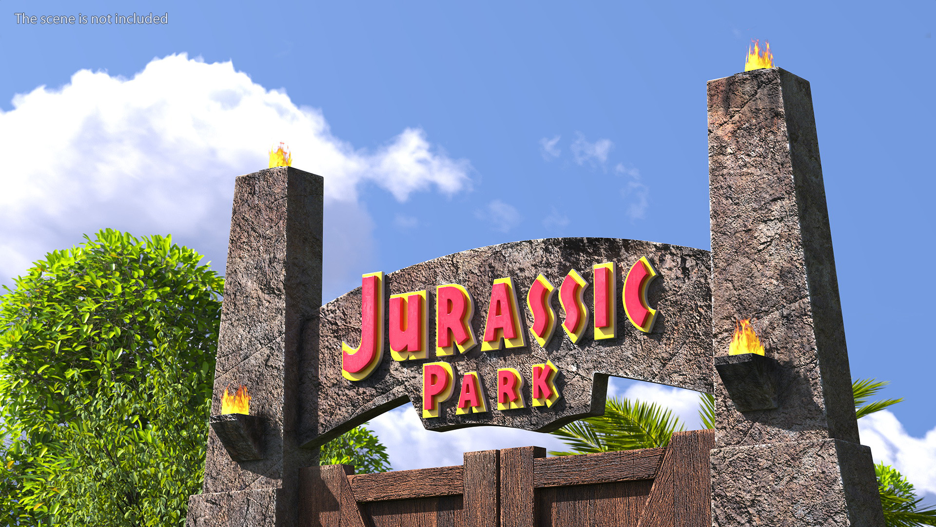 3D Jurassic Park Gate model