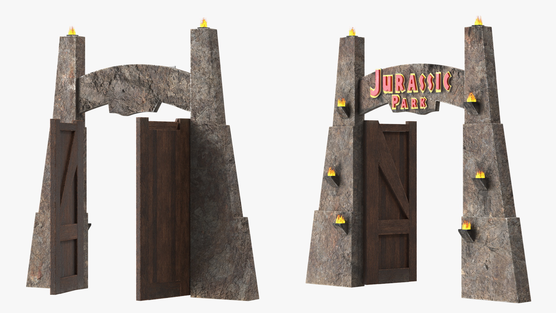 3D Jurassic Park Gate model