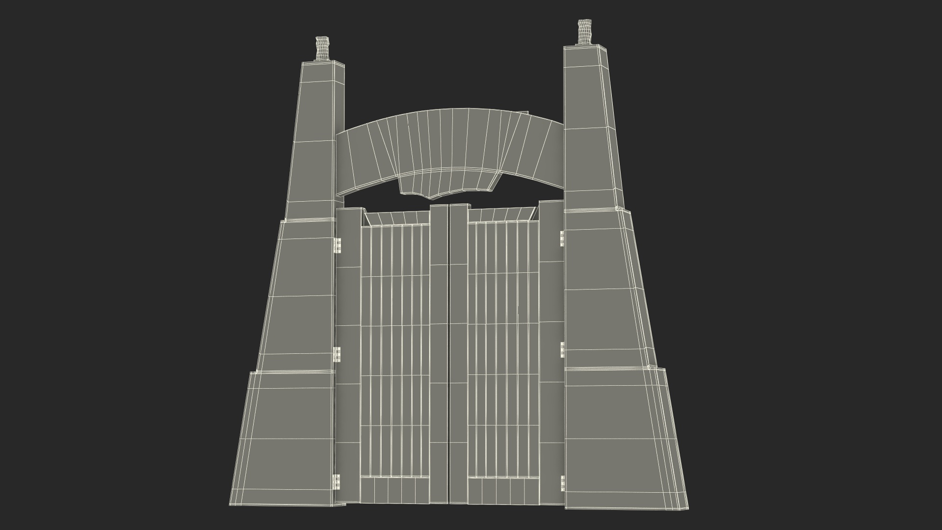 3D Jurassic Park Gate model
