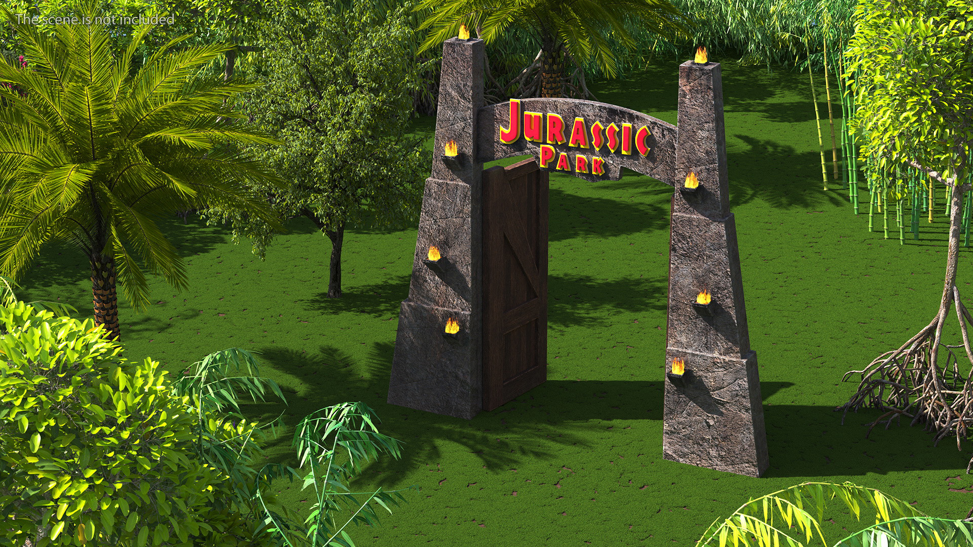 3D Jurassic Park Gate model