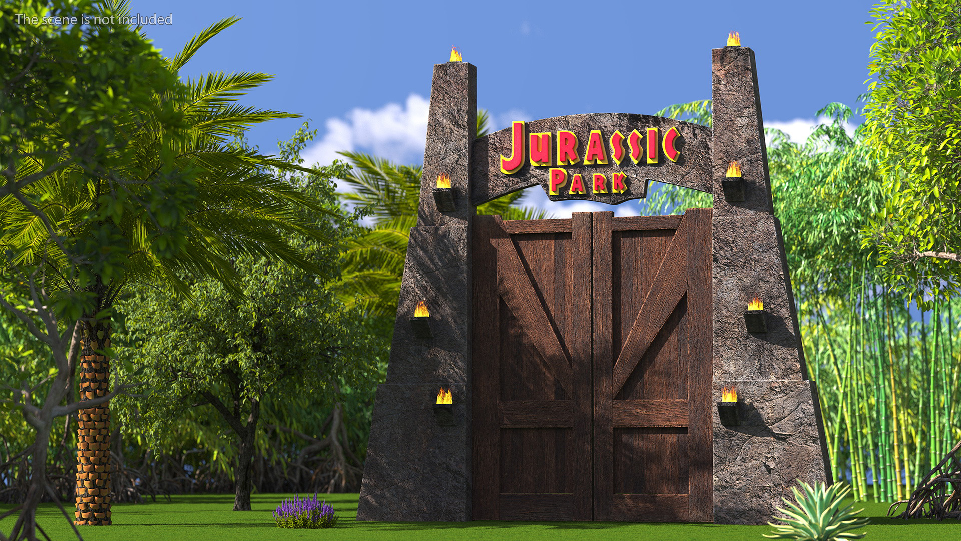 3D Jurassic Park Gate model
