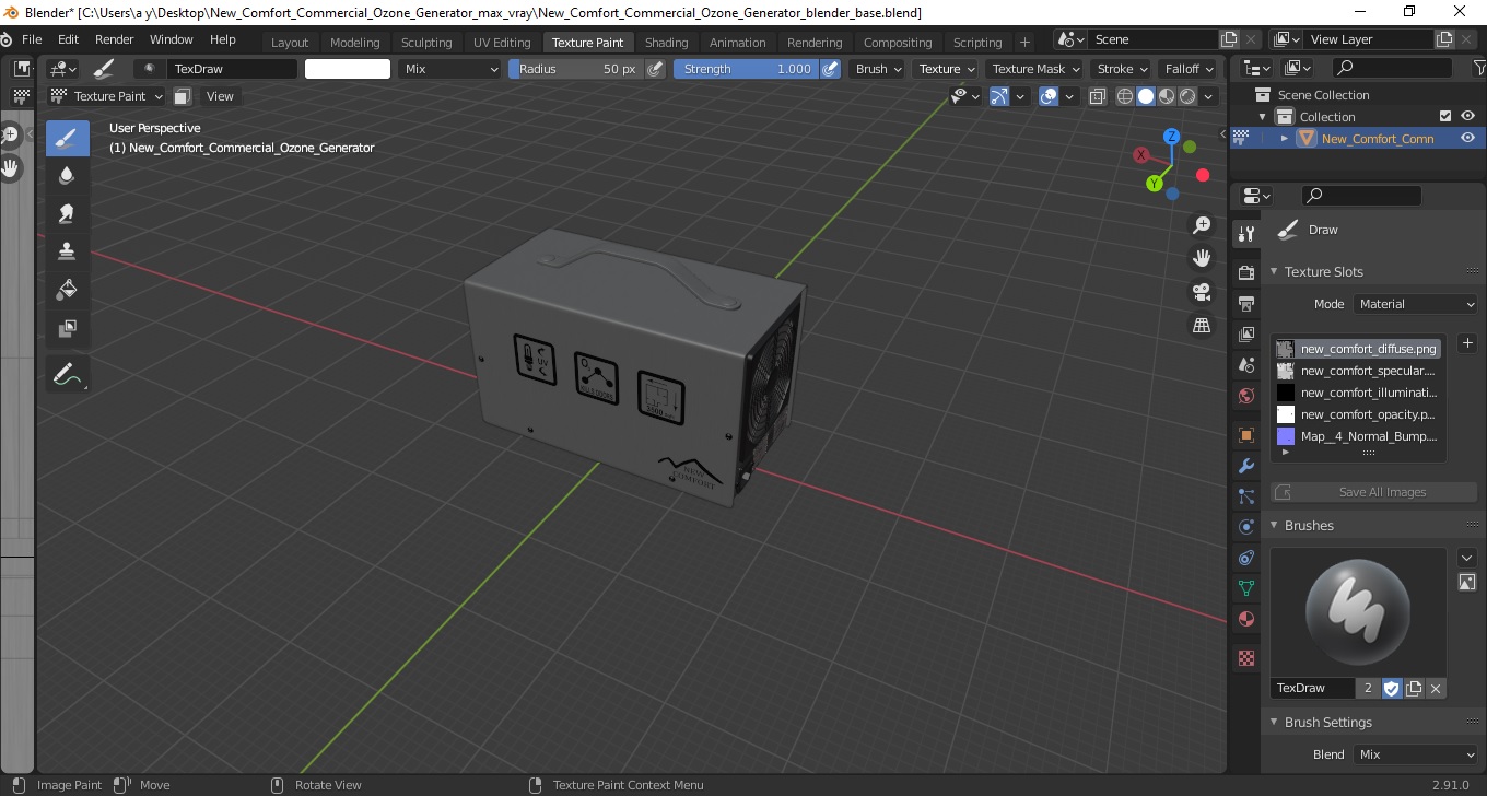 3D New Comfort Commercial Ozone Generator model