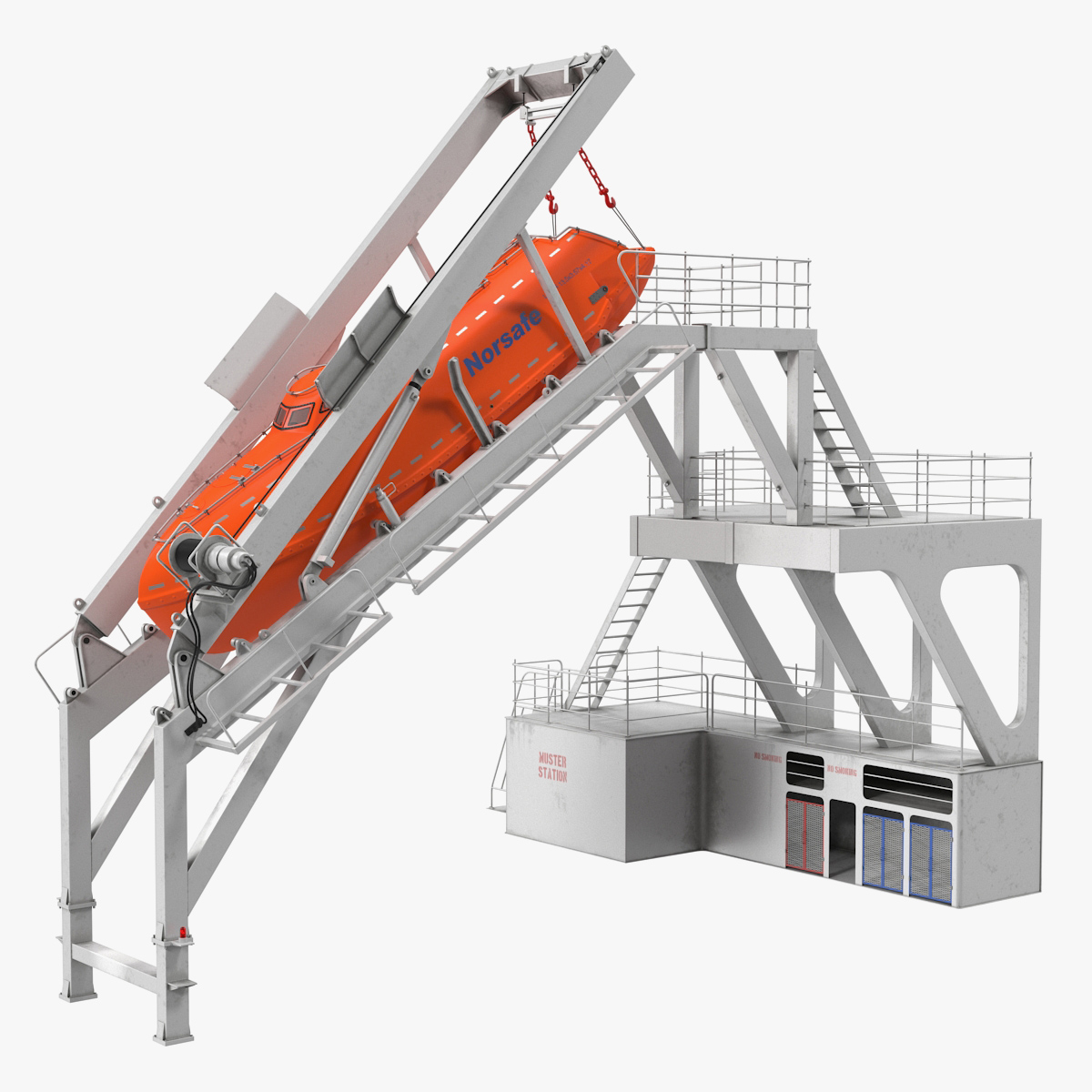 Freefall Lifeboat Launching Mechanism, view 5