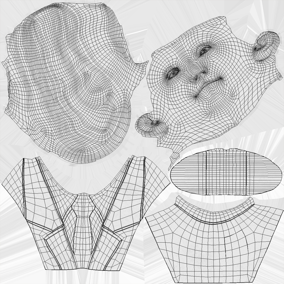 3D Plaster Bust of Trump
