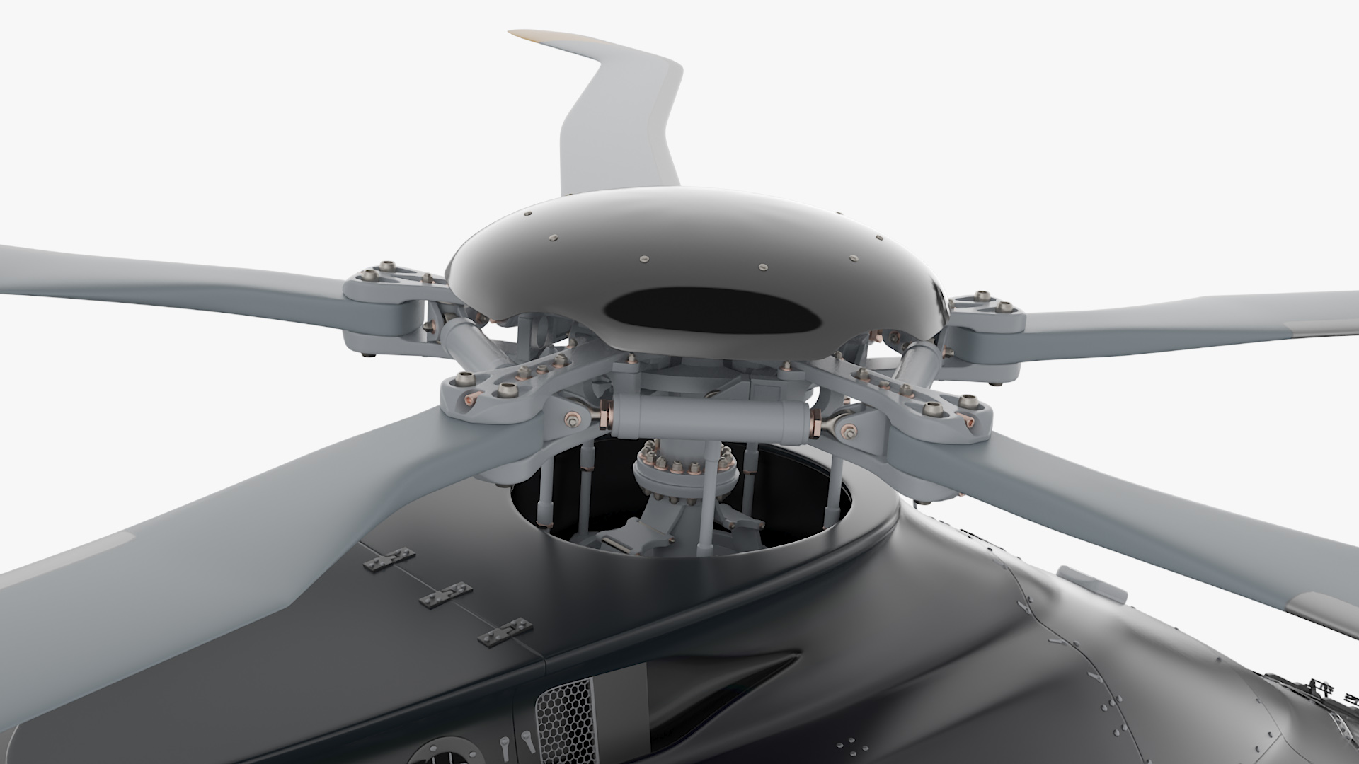 Medium Private Helicopter Rigged 3D