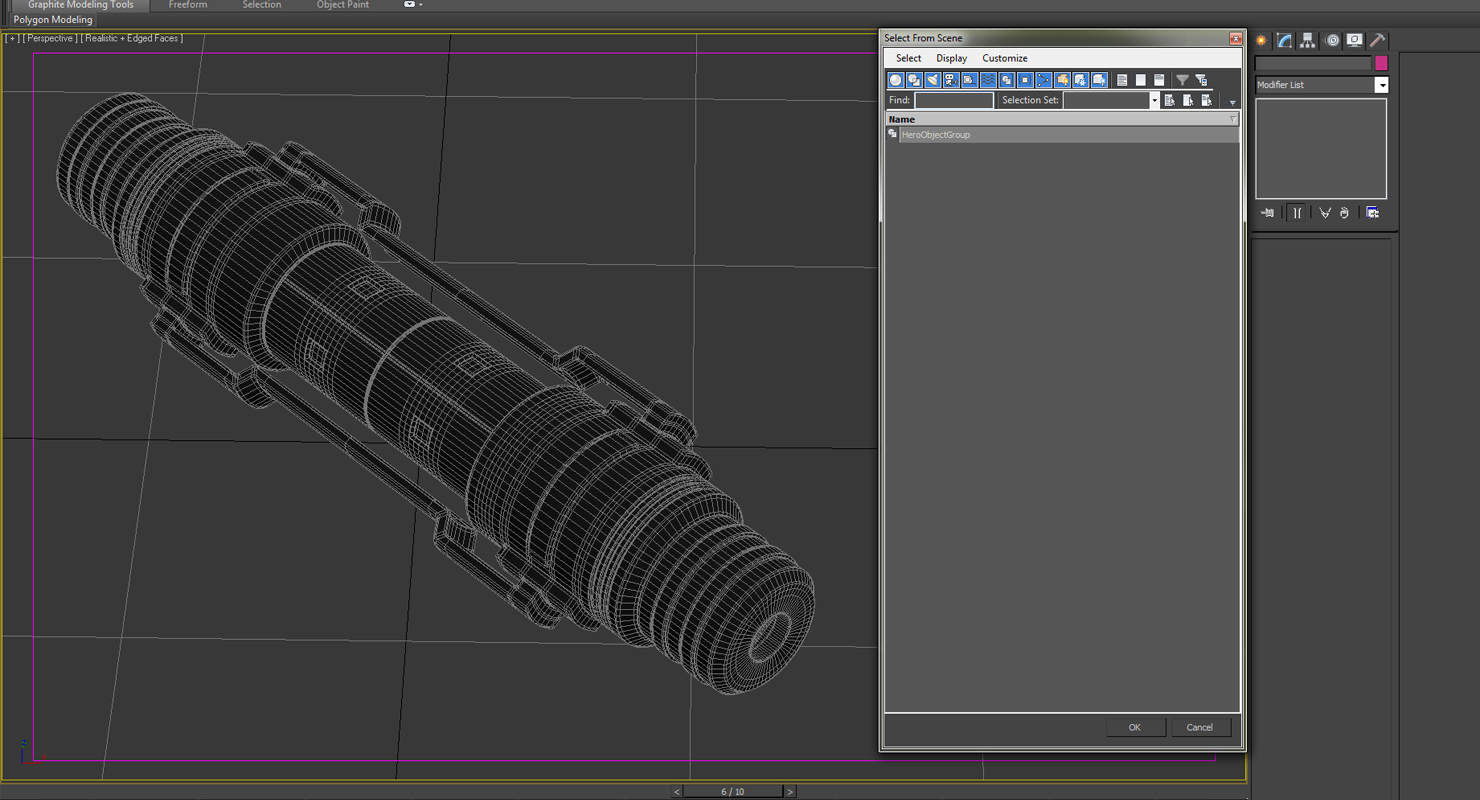 3D Anodized Ram Hydraulic Cylinder Sci Fi model