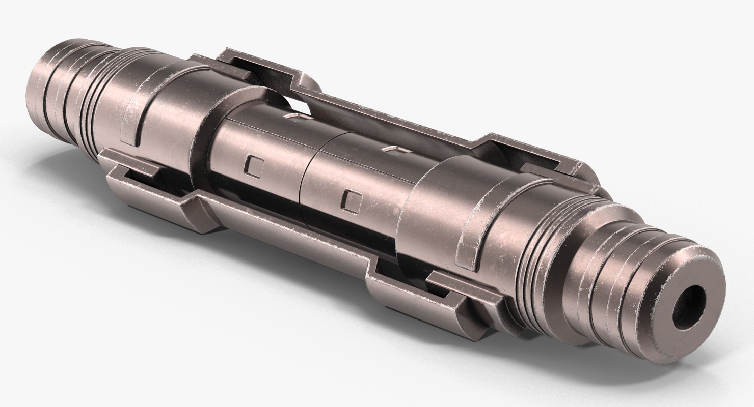 3D Anodized Ram Hydraulic Cylinder Sci Fi model