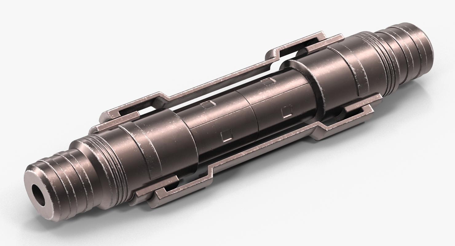 3D Anodized Ram Hydraulic Cylinder Sci Fi model
