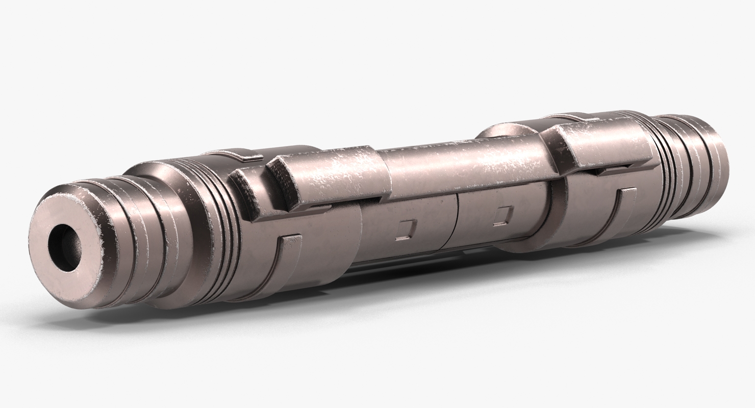 3D Anodized Ram Hydraulic Cylinder Sci Fi model