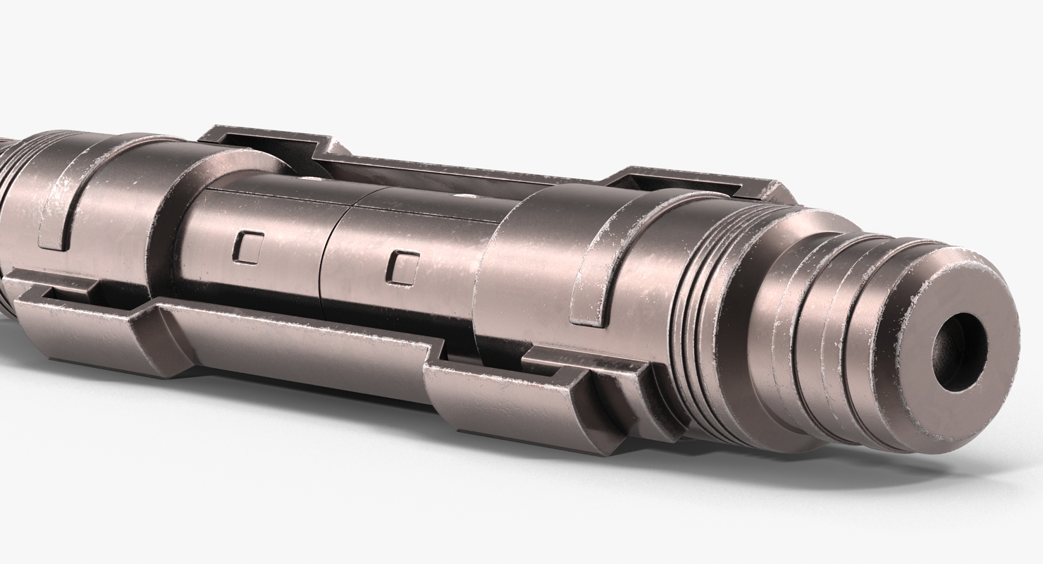 3D Anodized Ram Hydraulic Cylinder Sci Fi model