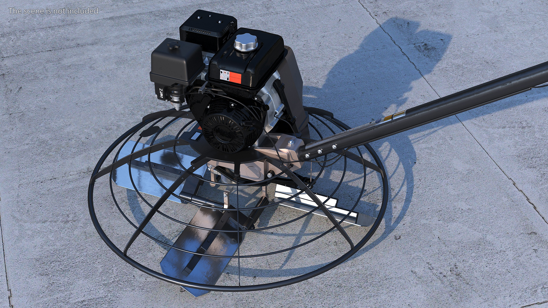 3D Concrete Power Trowel Grey