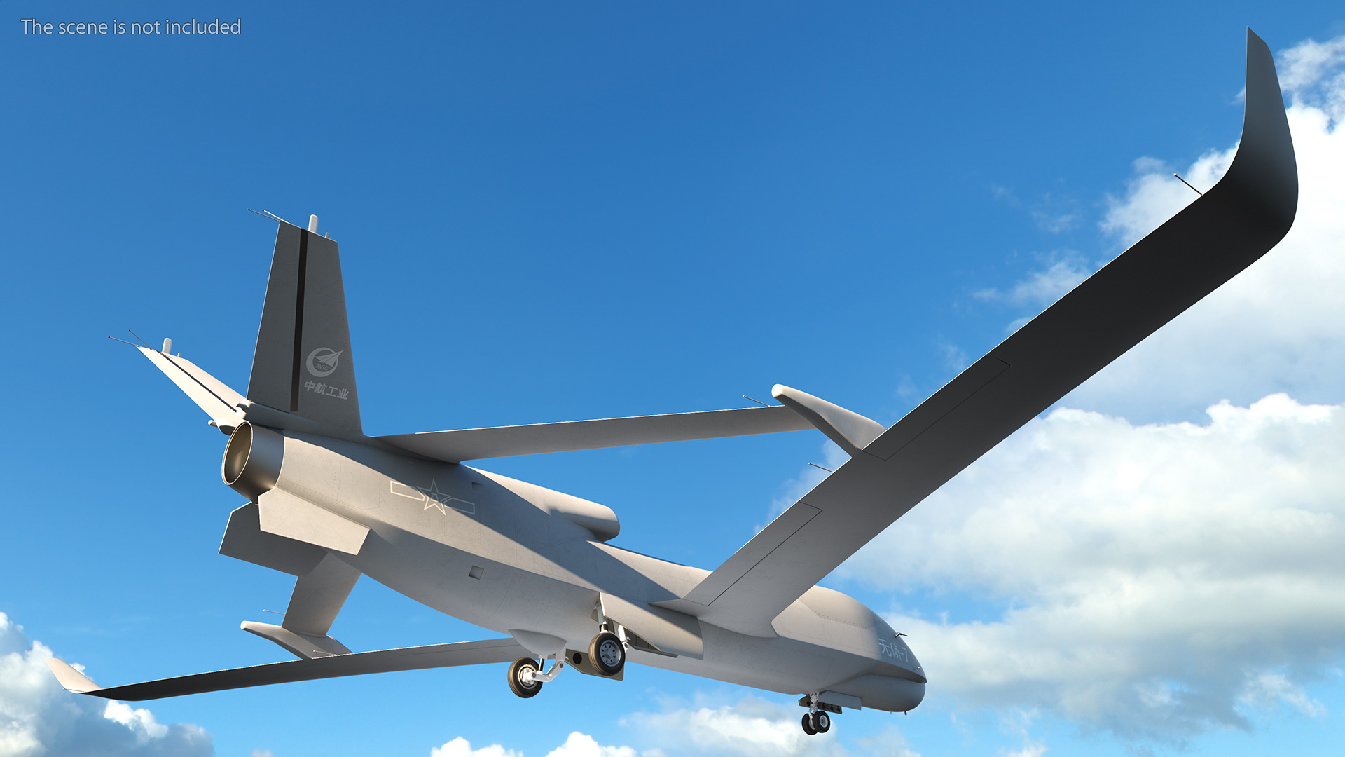 Chengdu Xianglong WZ7 UAV Rigged 3D