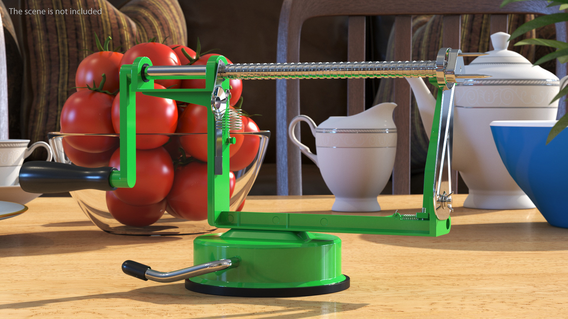 Green Potato And Apple Peeler 3D model