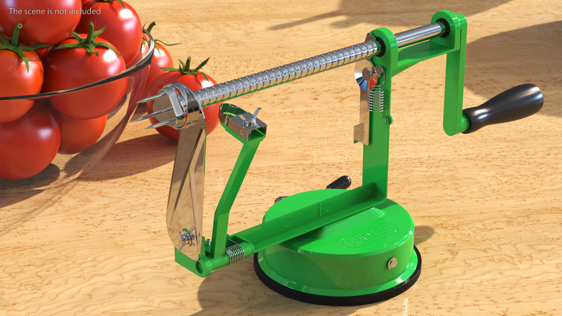Green Potato And Apple Peeler 3D model
