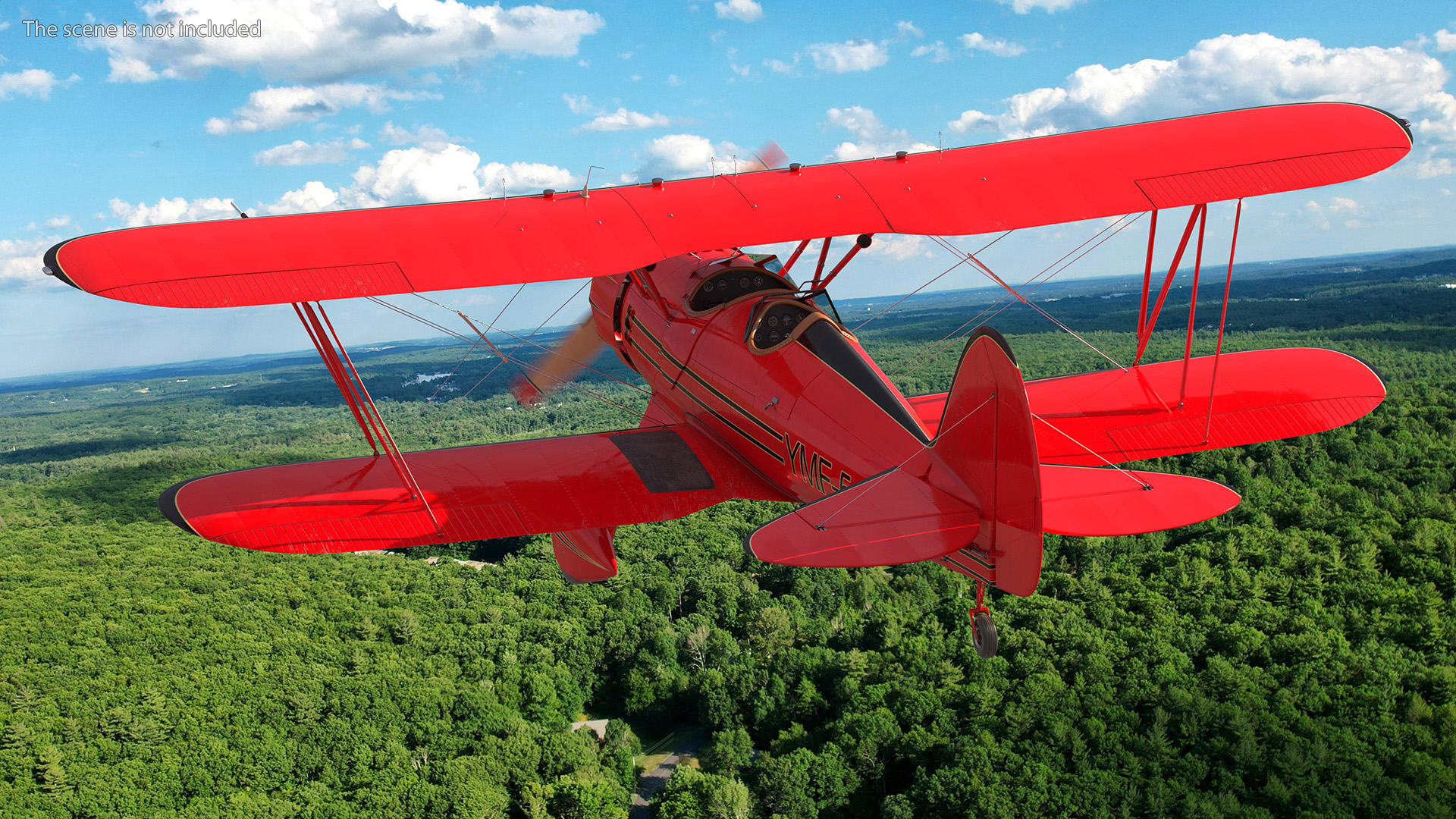 Spirit of 30A Coastal Biplane YMF-5 Rigged 3D
