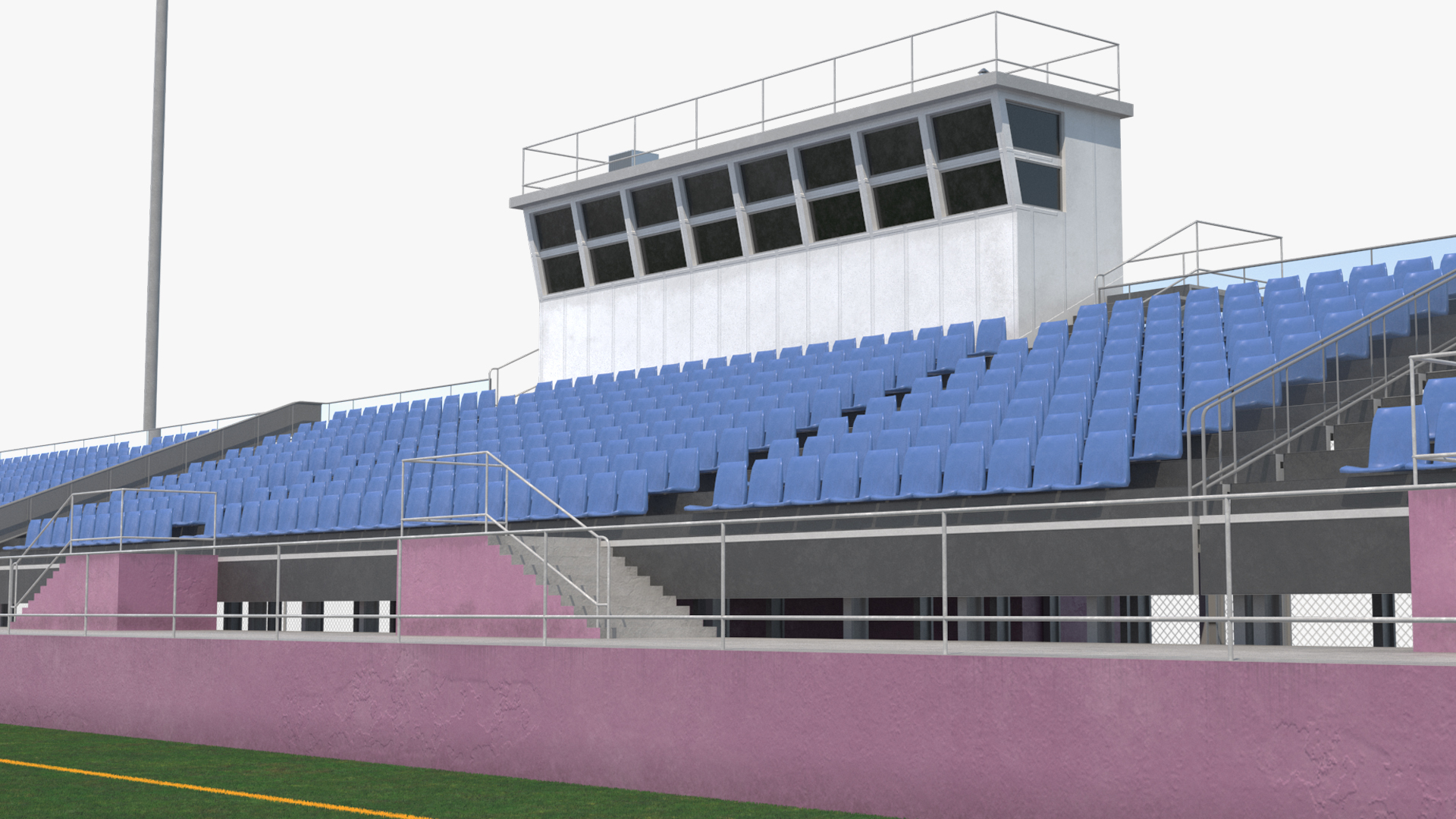 Outdoor American Football Field with Bleachers Fur - view 8
