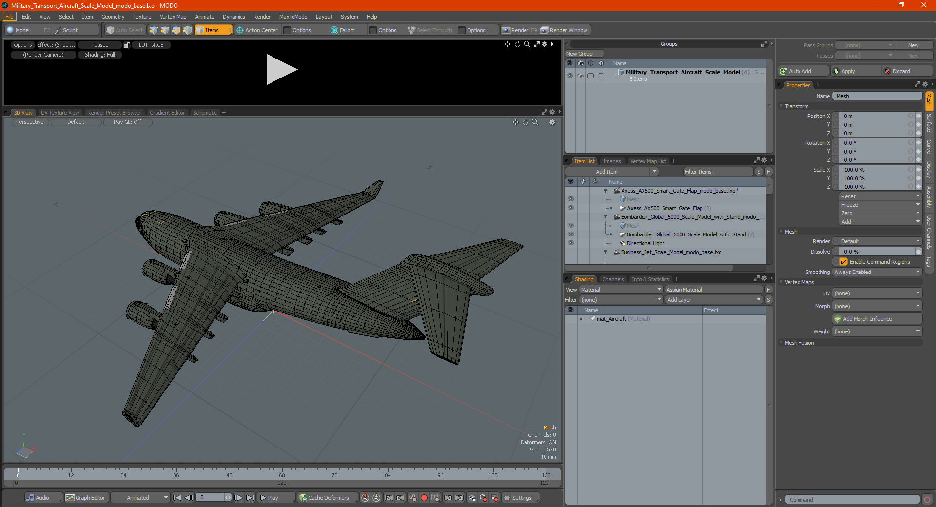 Military Transport Aircraft Scale Model 3D model