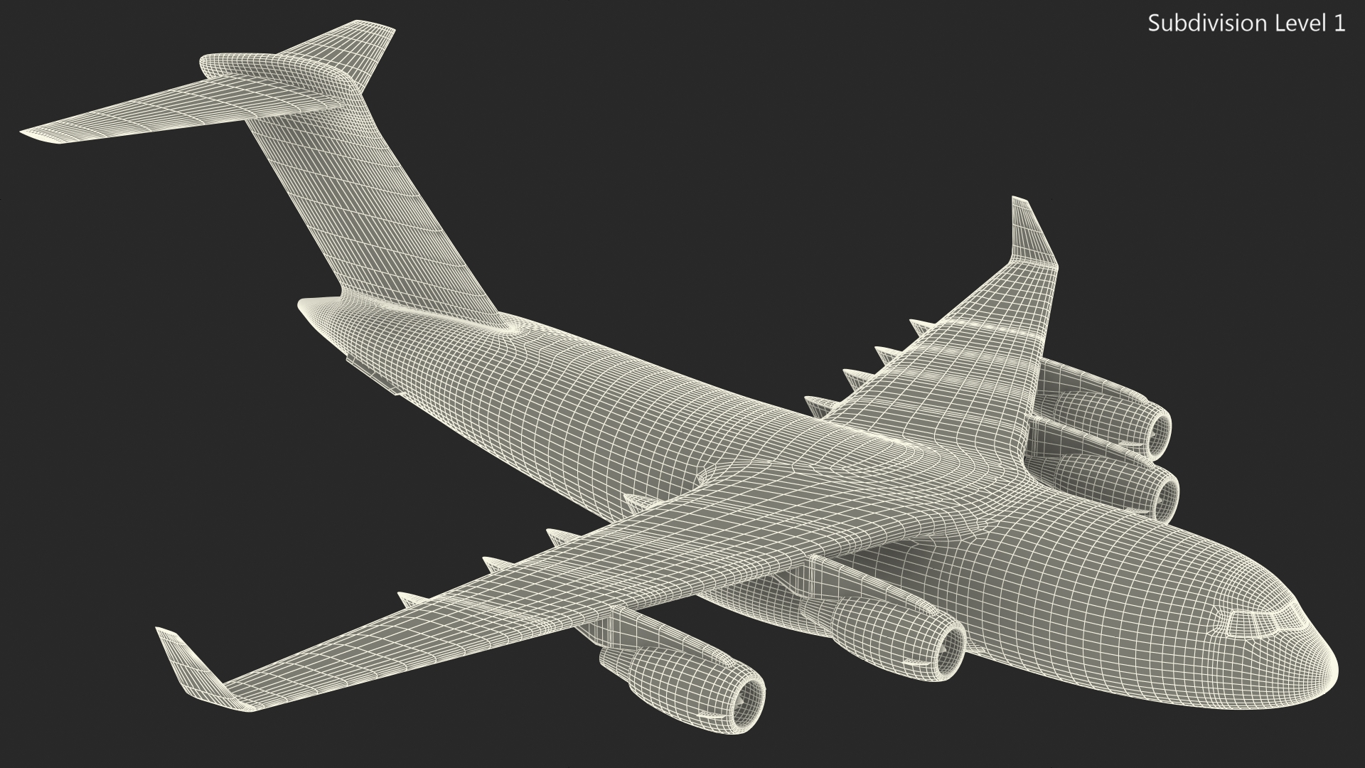 Military Transport Aircraft Scale Model 3D model