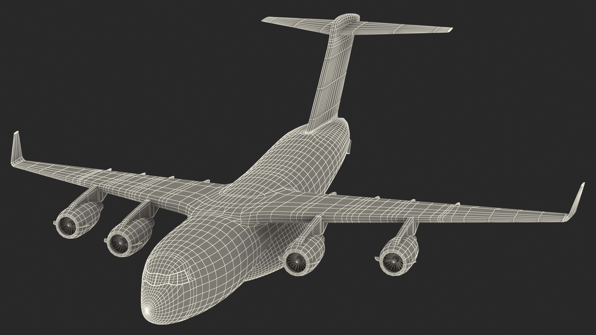 Military Transport Aircraft Scale Model 3D model