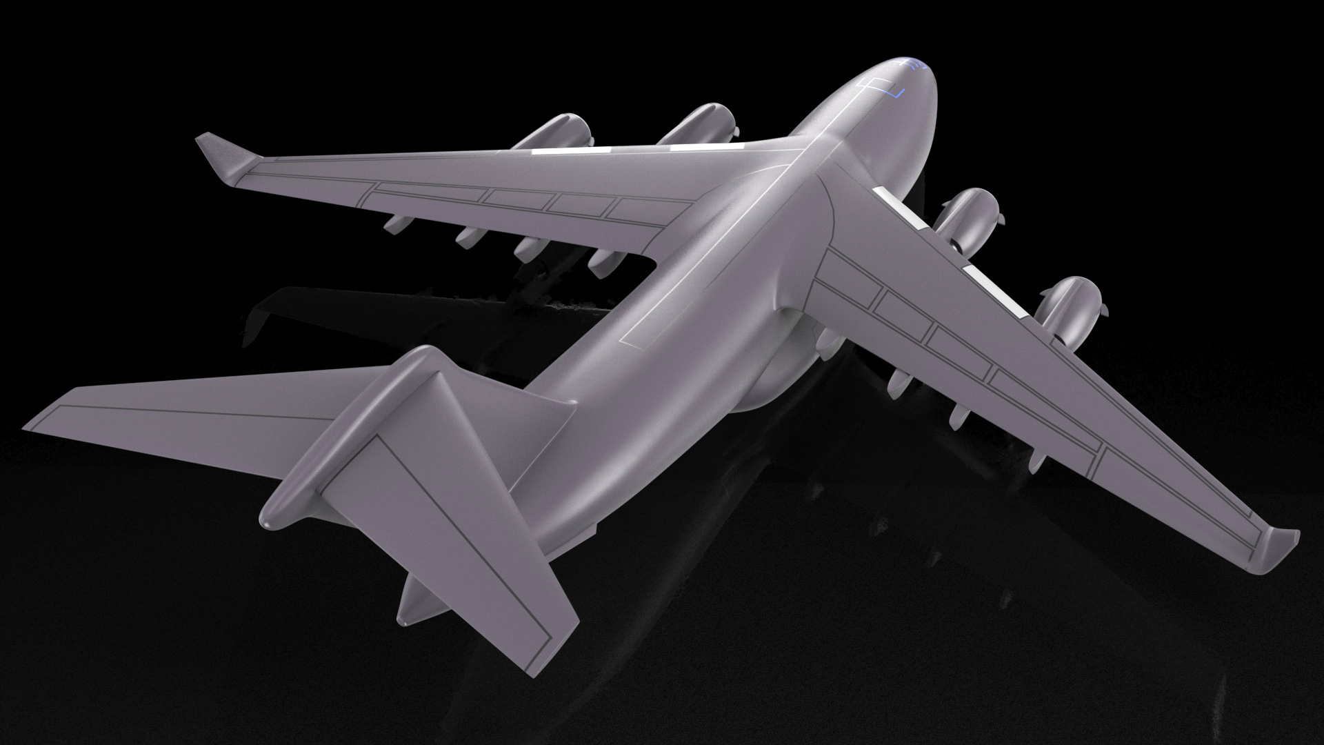 Military Transport Aircraft Scale Model 3D model
