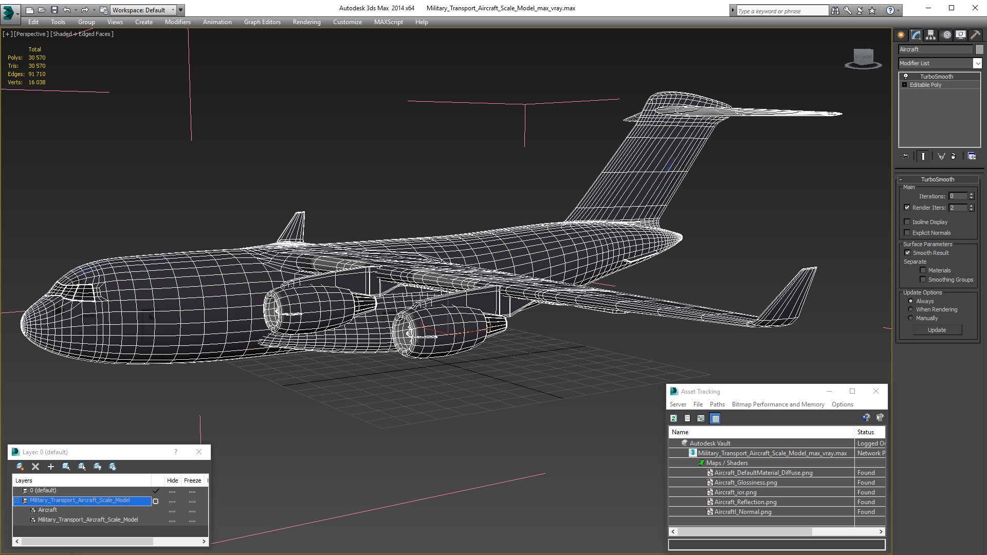 Military Transport Aircraft Scale Model 3D model