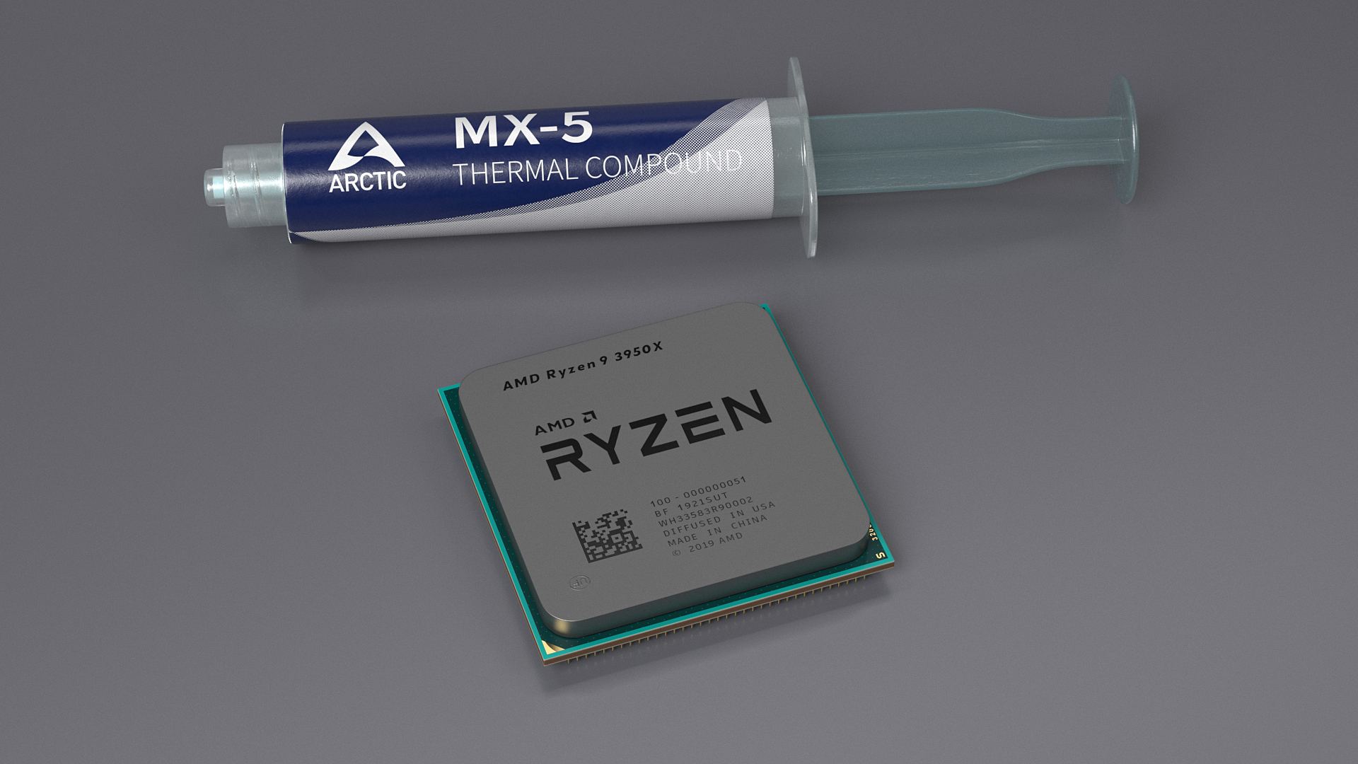 Arctic MX-5 Thermal Paste on CPU 3D