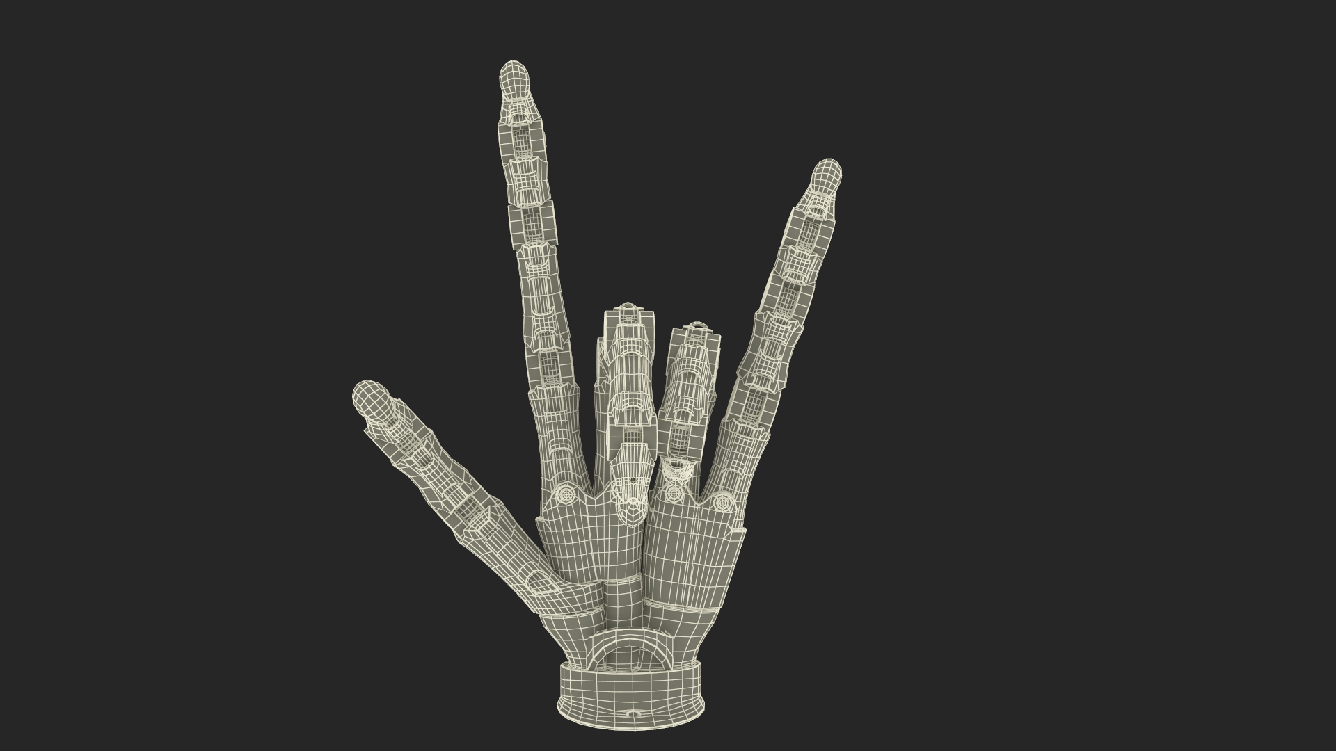 3D model Robotic Arm Silver Rigged