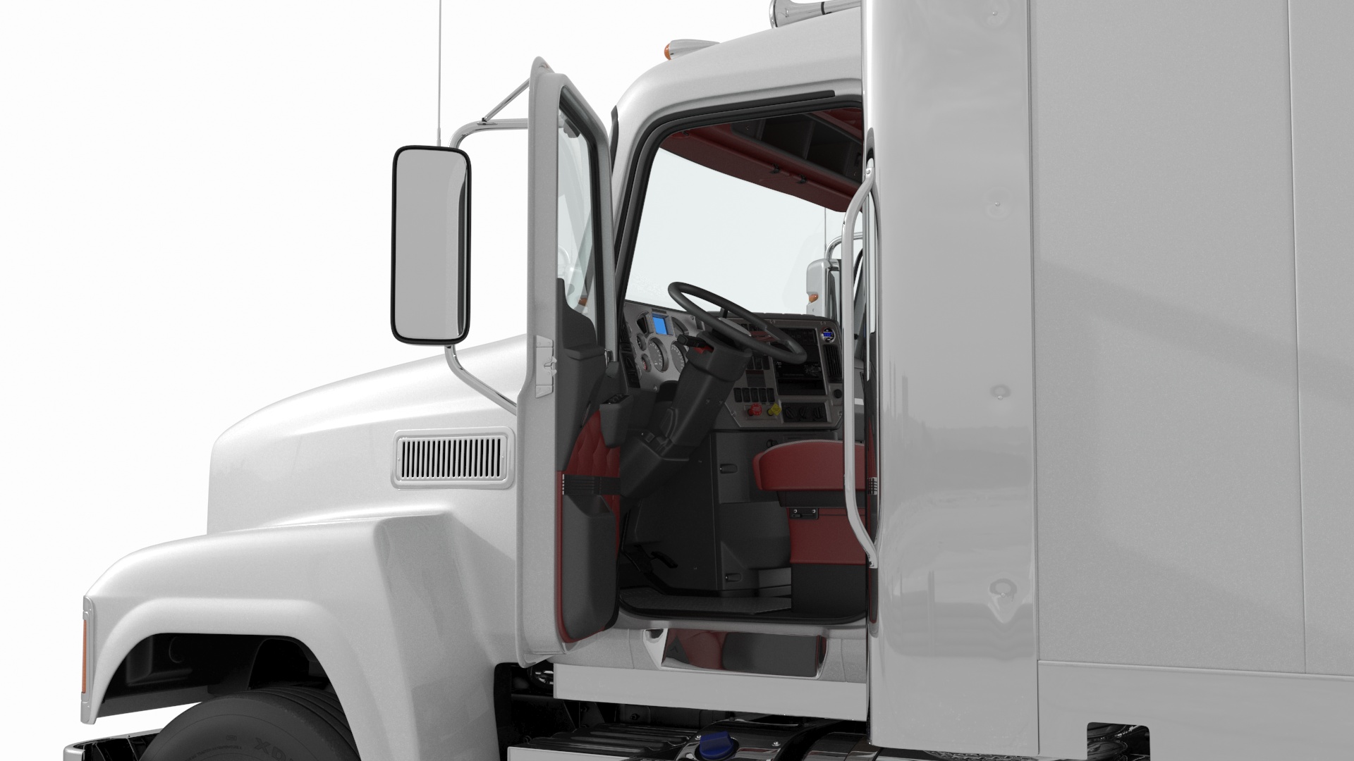 Freight Truck with Food Grade Tank Trailer 3D