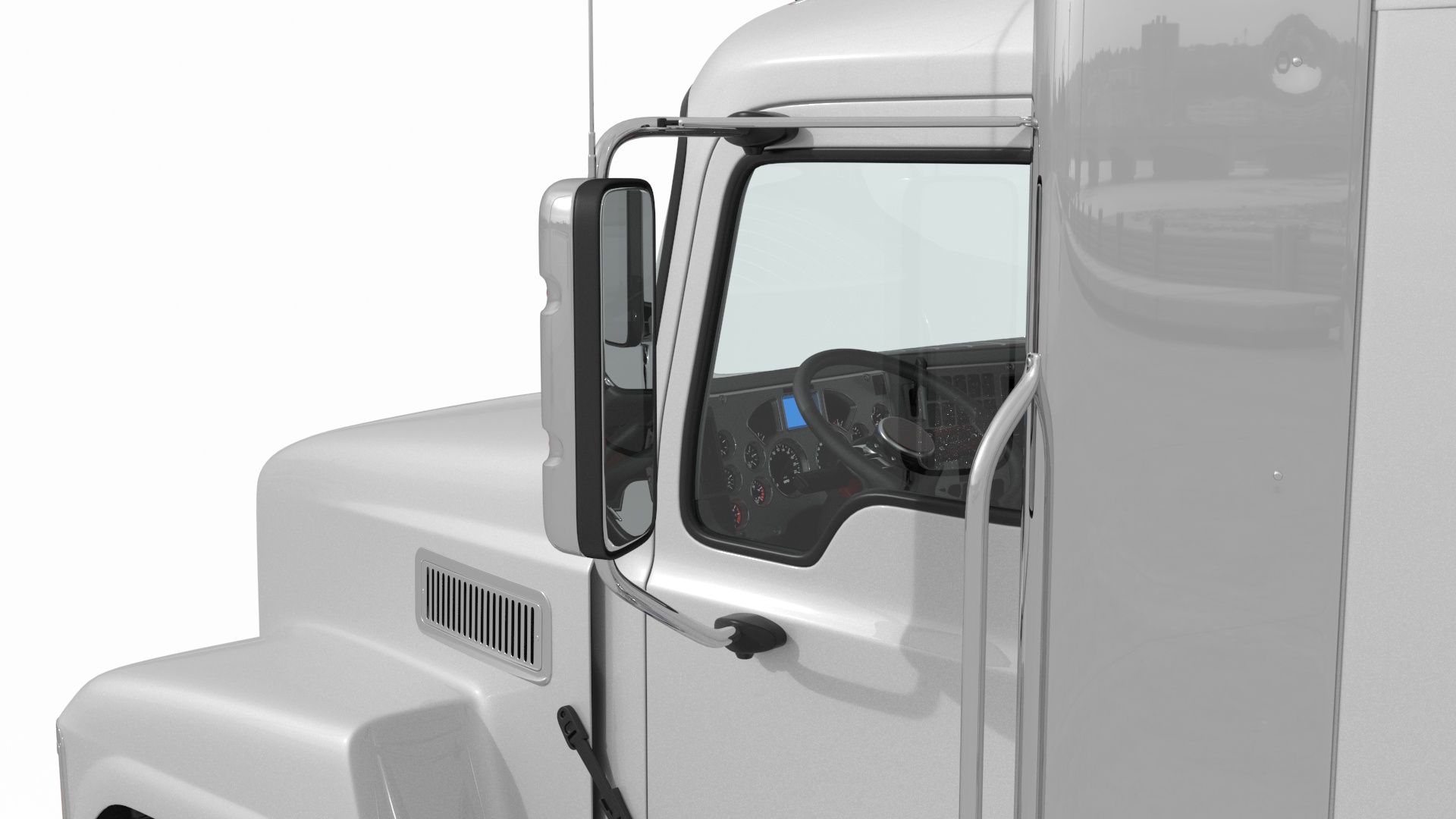 Freight Truck with Food Grade Tank Trailer 3D