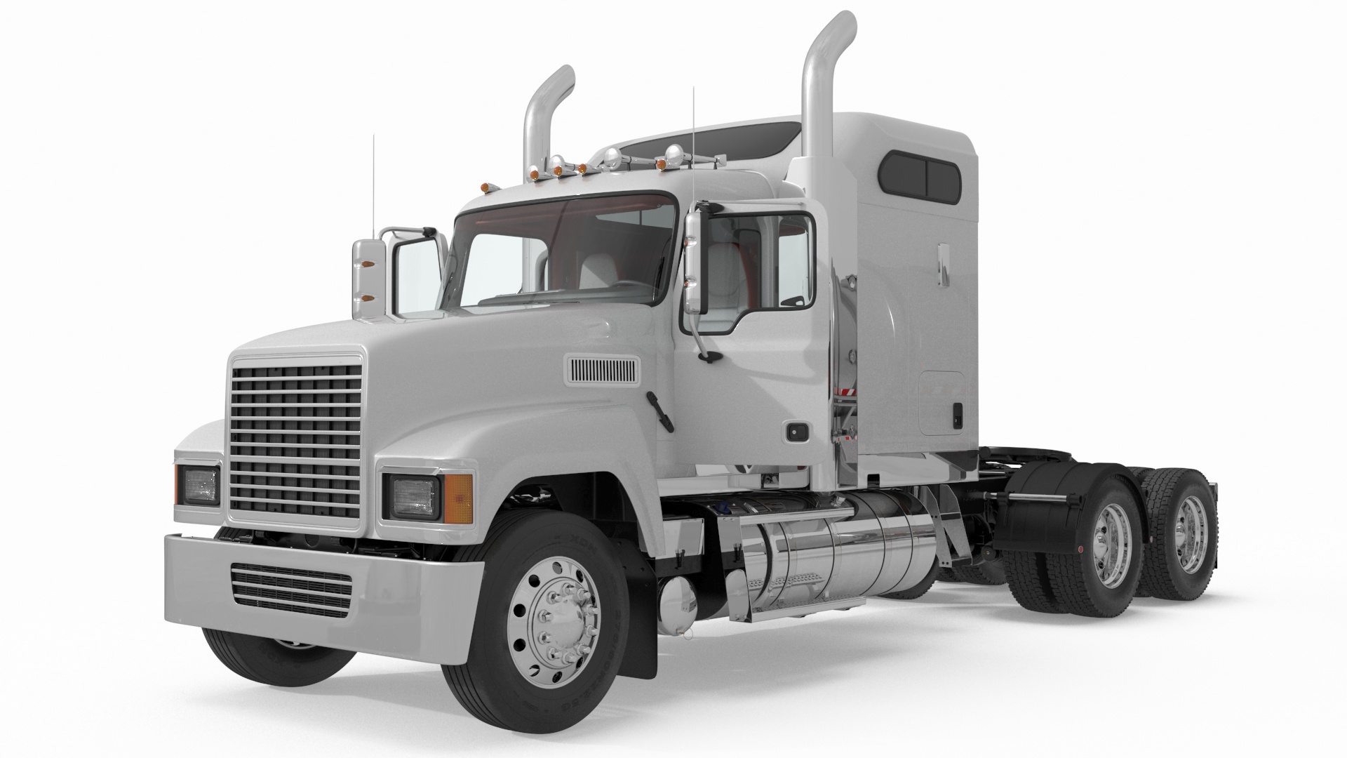 Freight Truck with Food Grade Tank Trailer 3D
