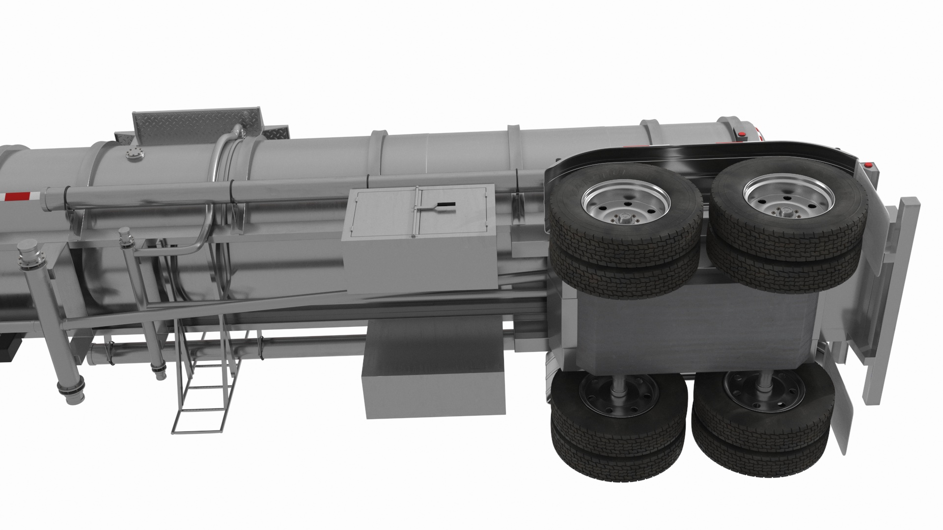 Freight Truck with Food Grade Tank Trailer 3D