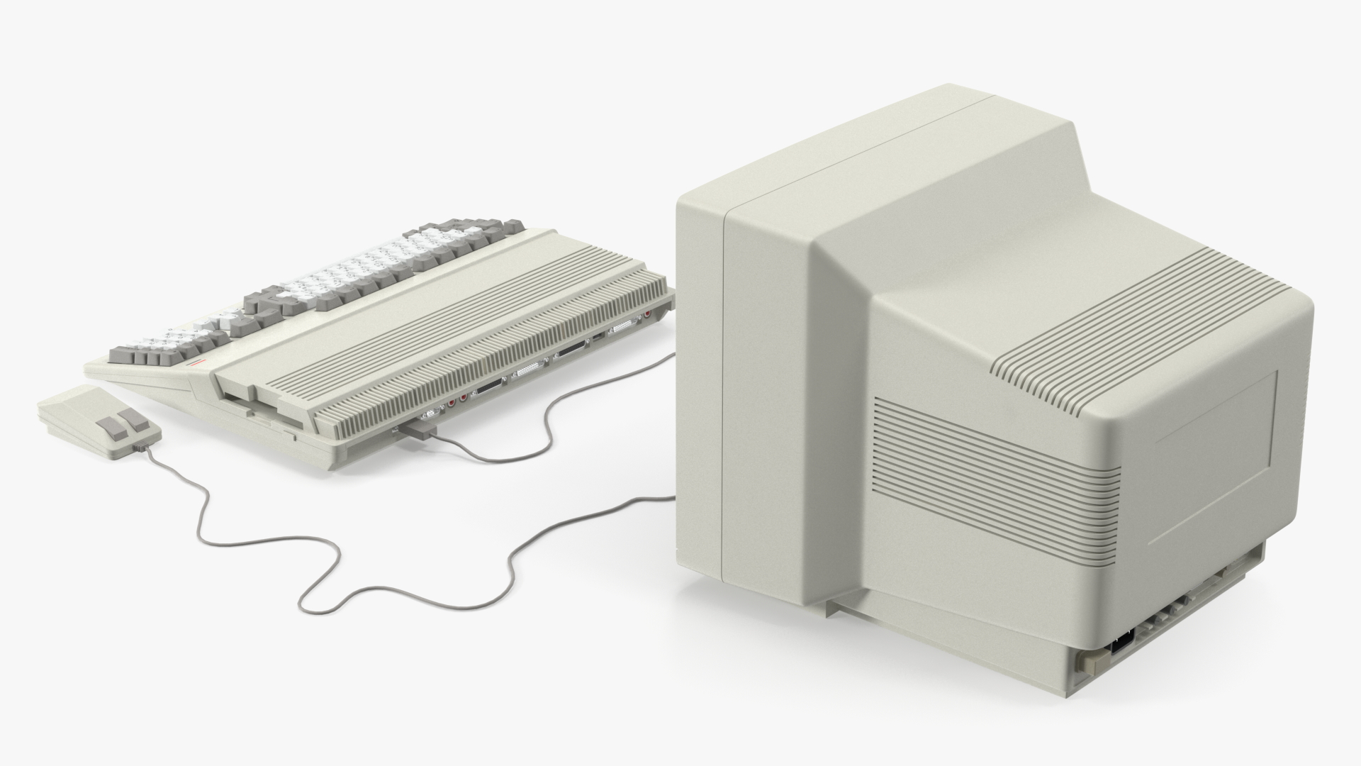 Vintage Computer with Monitor 3D model