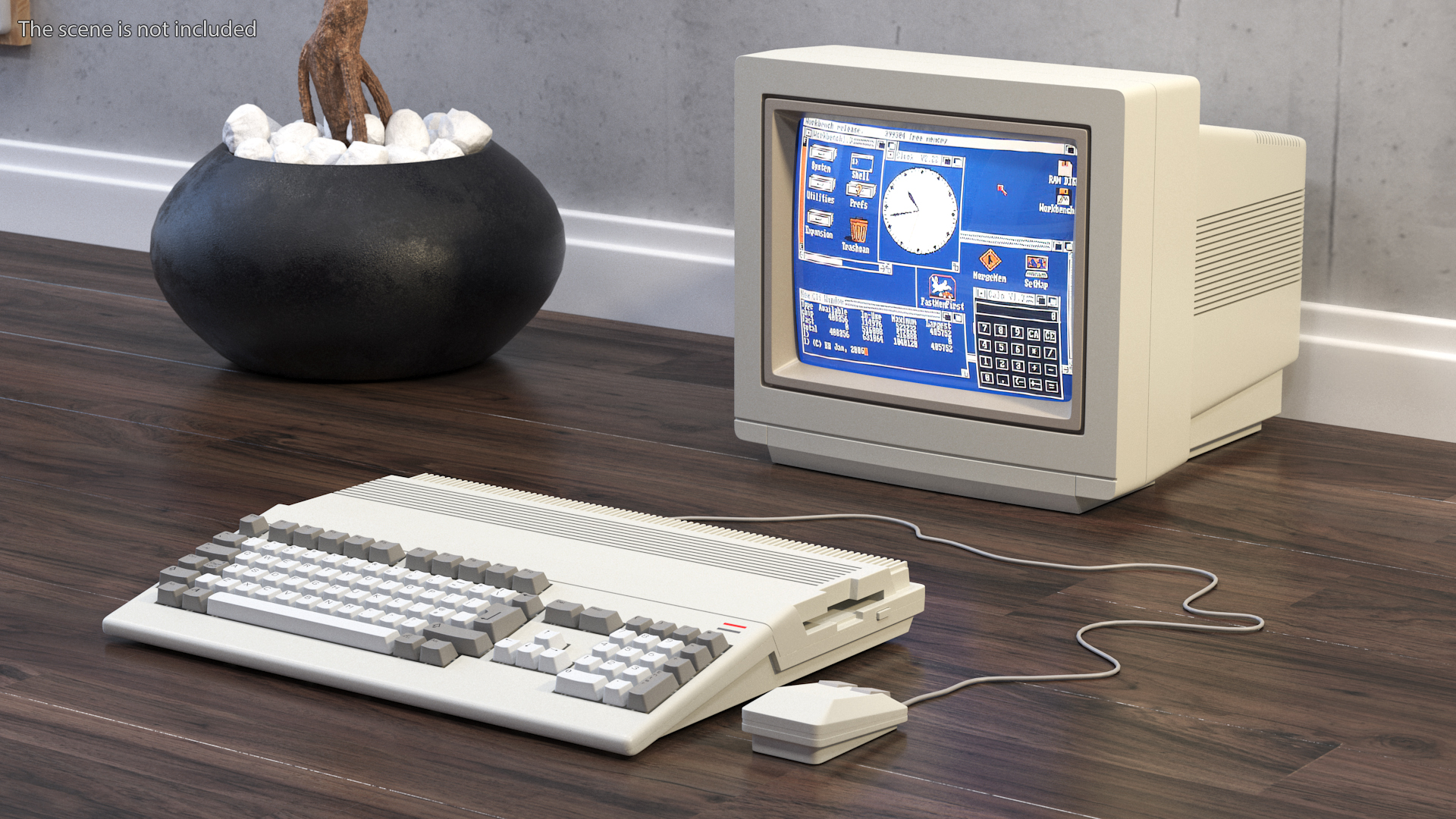 Vintage Computer with Monitor 3D model