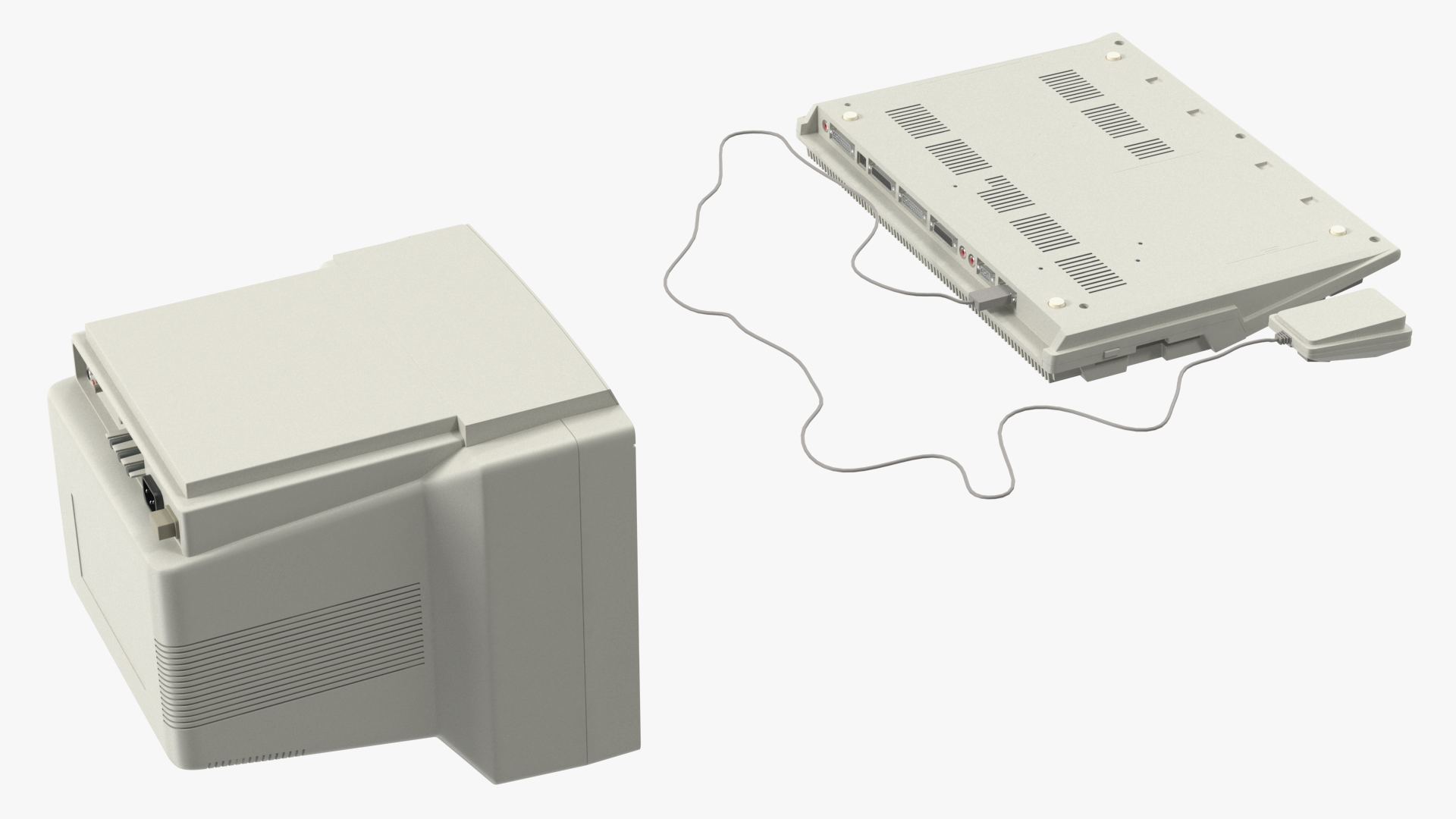 Vintage Computer with Monitor 3D model