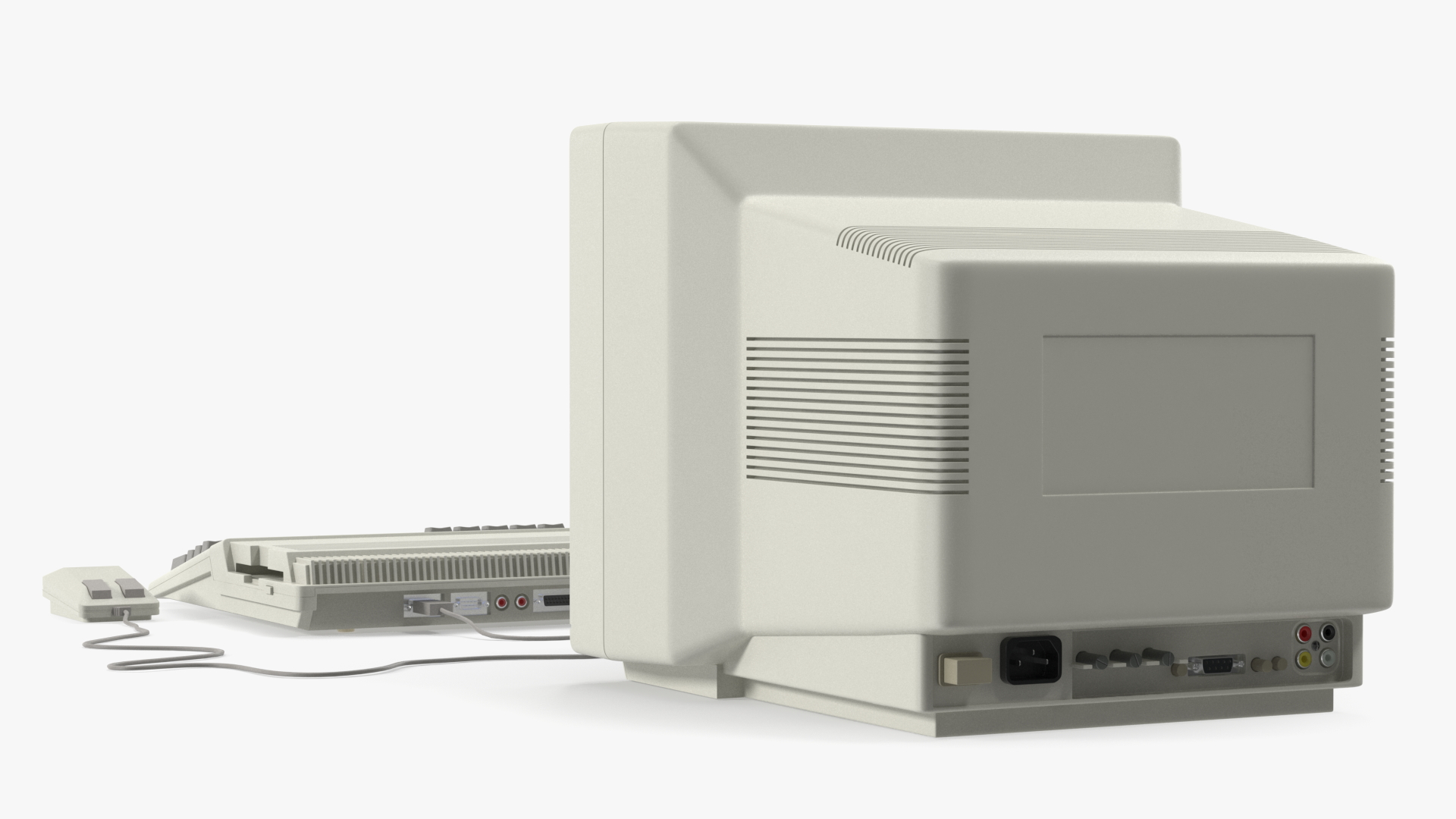 Vintage Computer with Monitor 3D model