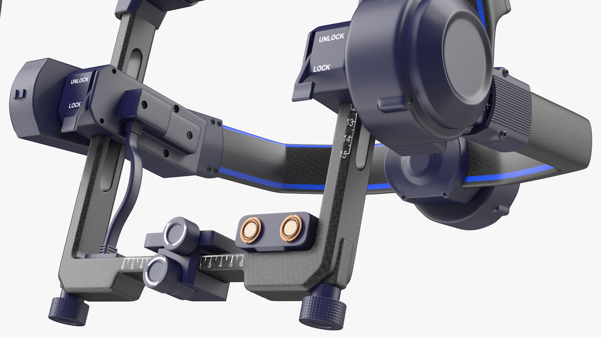 3D Professional Handheld Camera Stabilizer Rigged