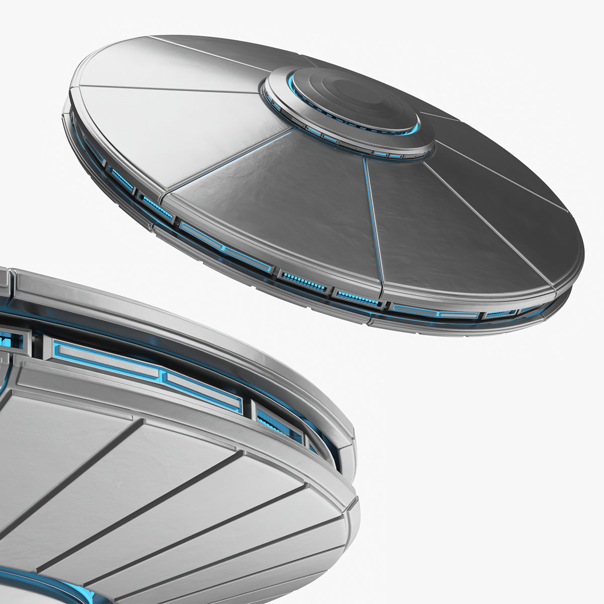Alien UFO 3D model preview